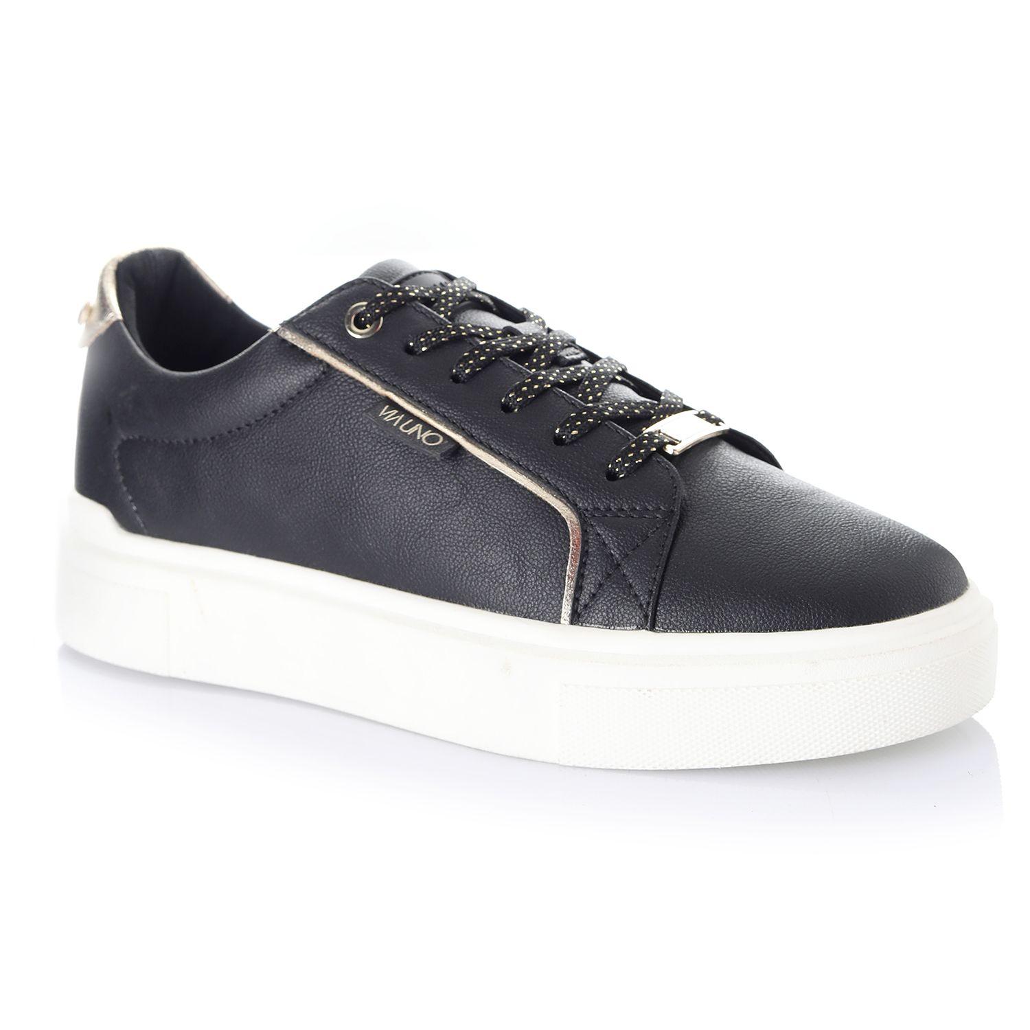Zapatilla Mujer Negro Via Uno 12541712-3