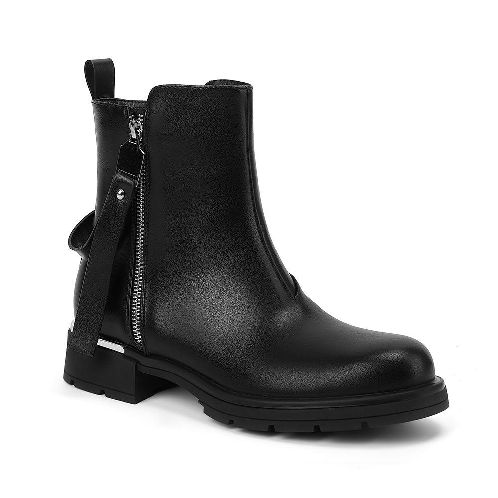 Botin Mujer Negro Via Uno 12531435-3