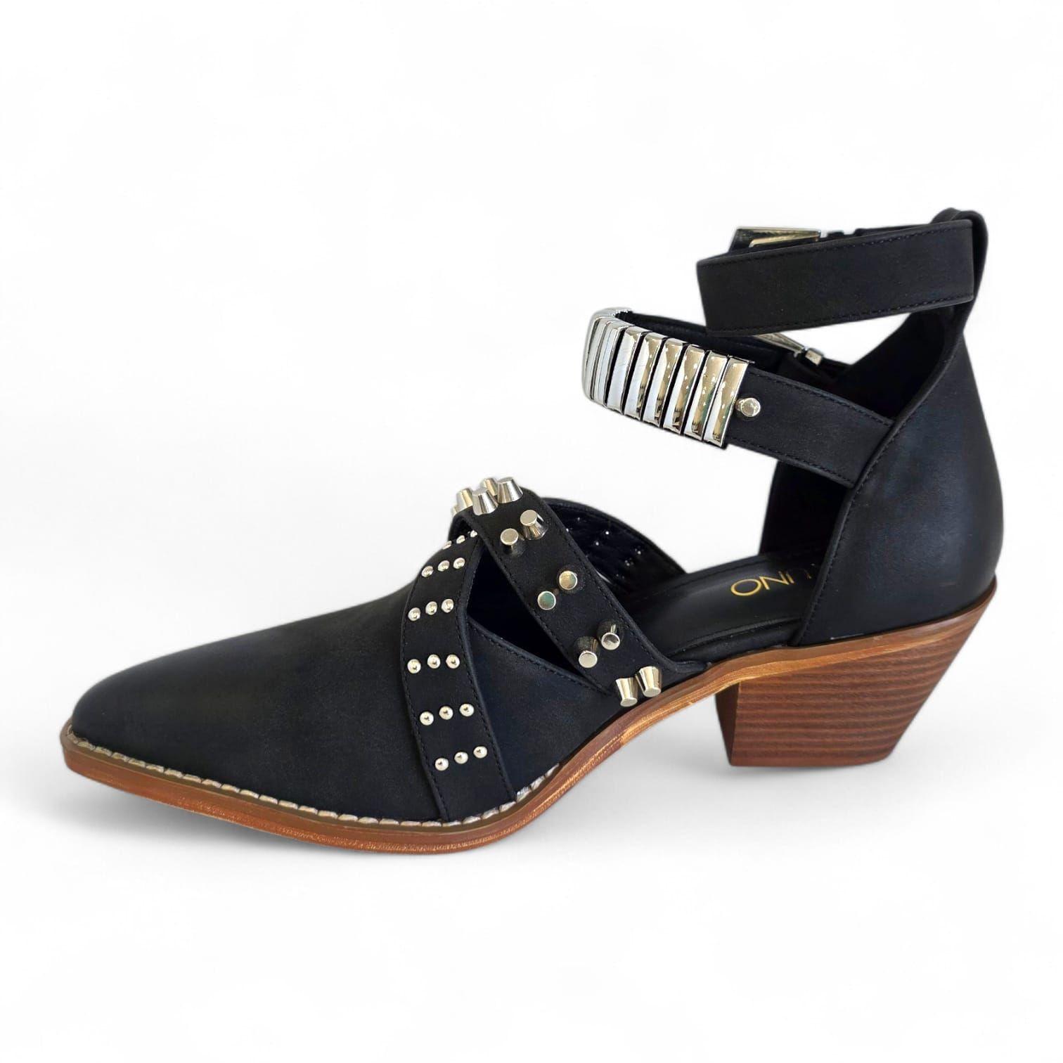 Botin Mujer Via Uno WestWinter Coyote Negro-3