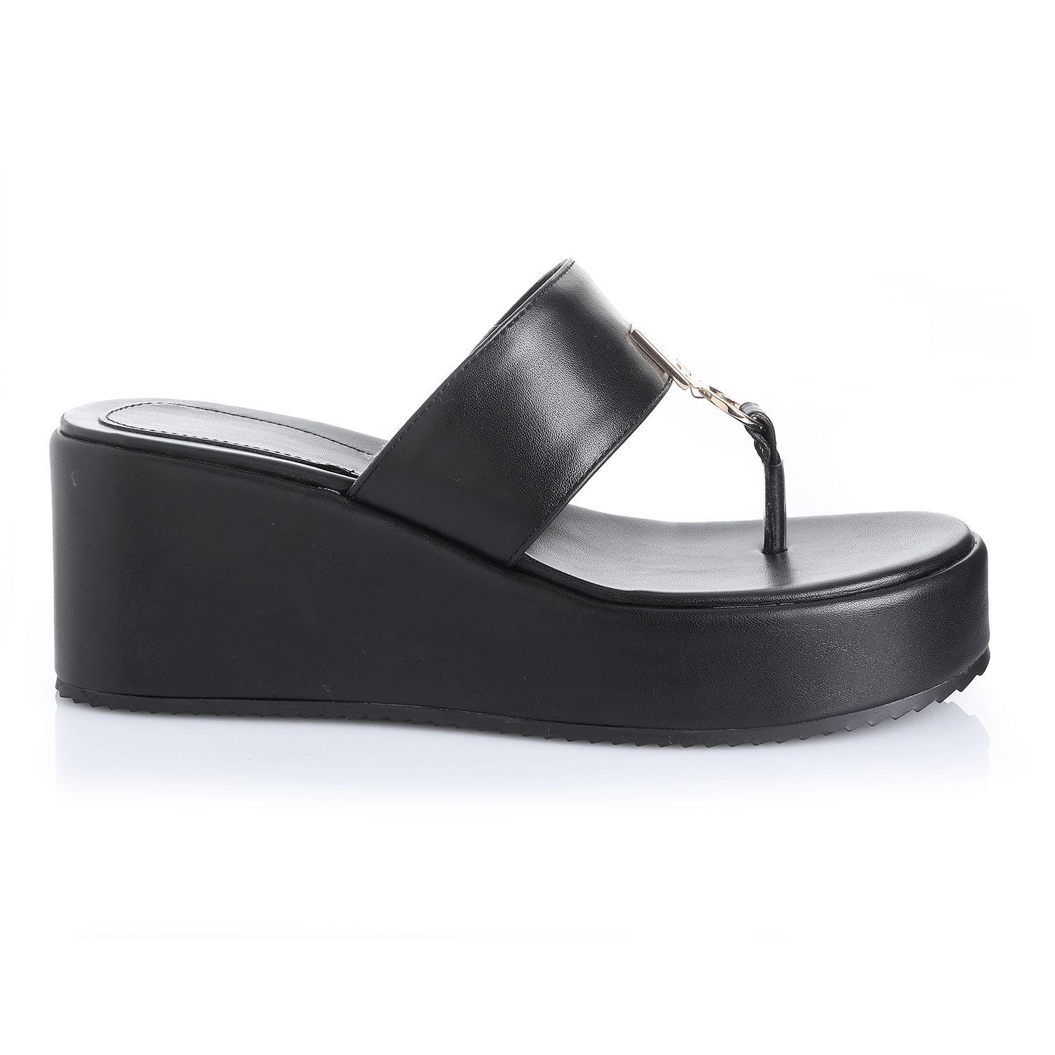 Sandalia Mujer Negro Via Uno 22542601-0