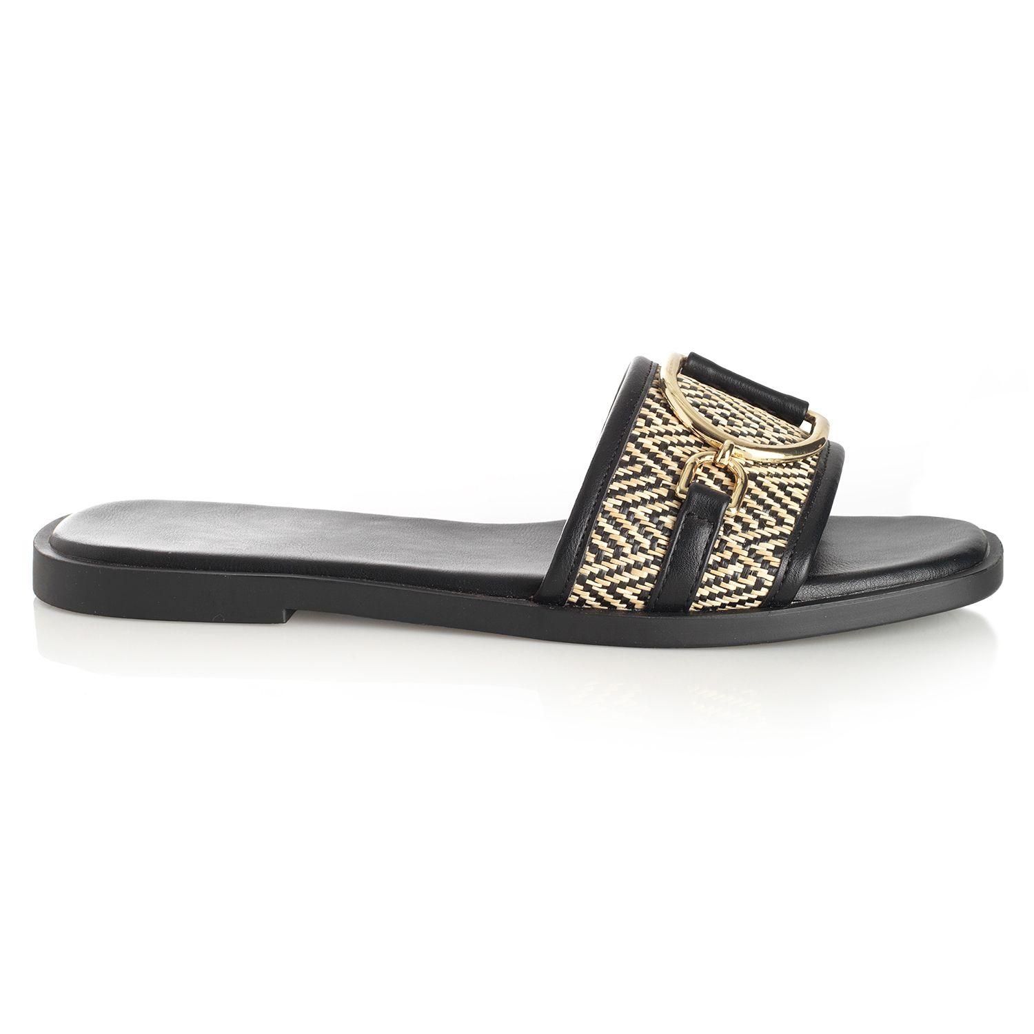 Sandalia Mujer Via Uno Negro 22601642-0