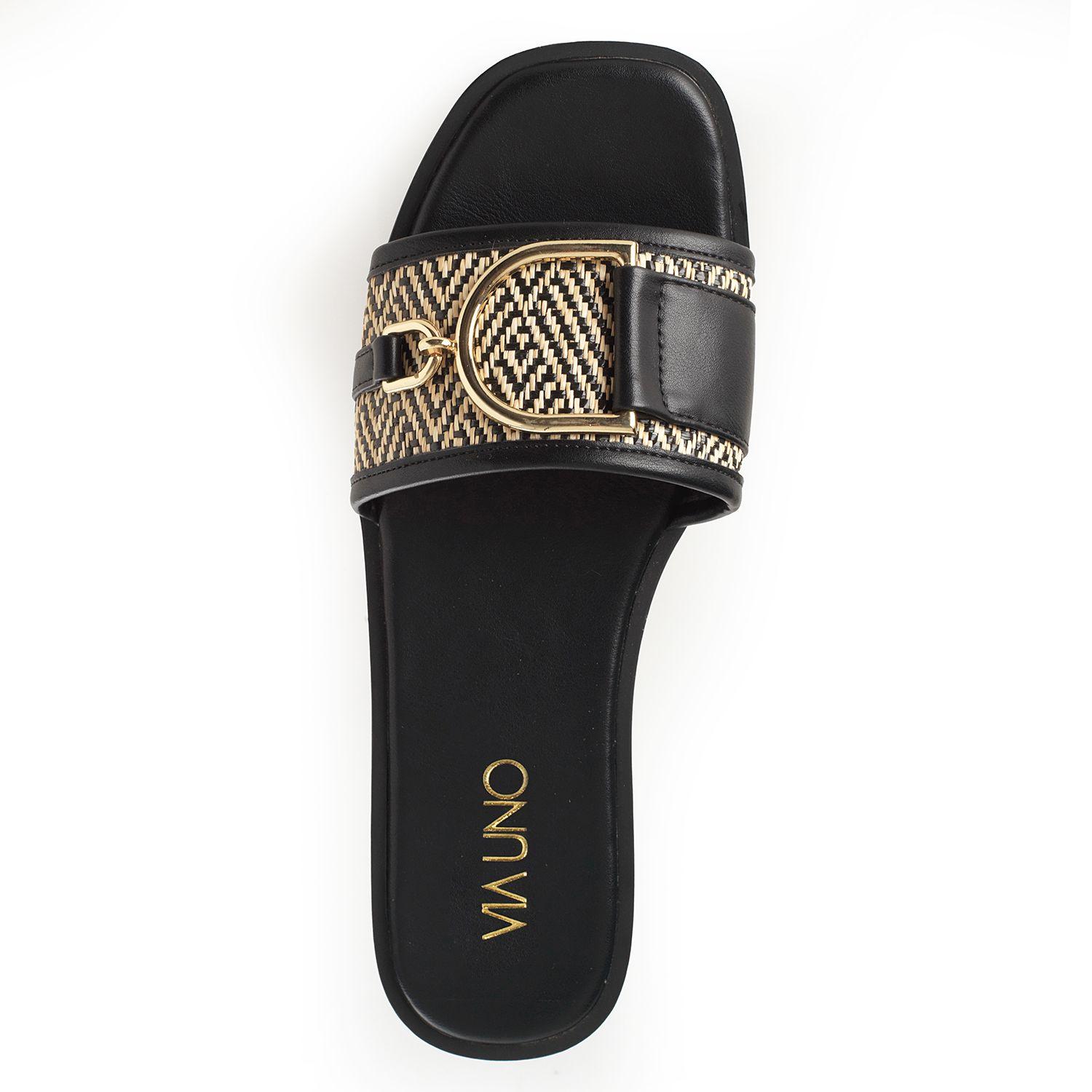 Sandalia Mujer Via Uno Negro 22601642-2