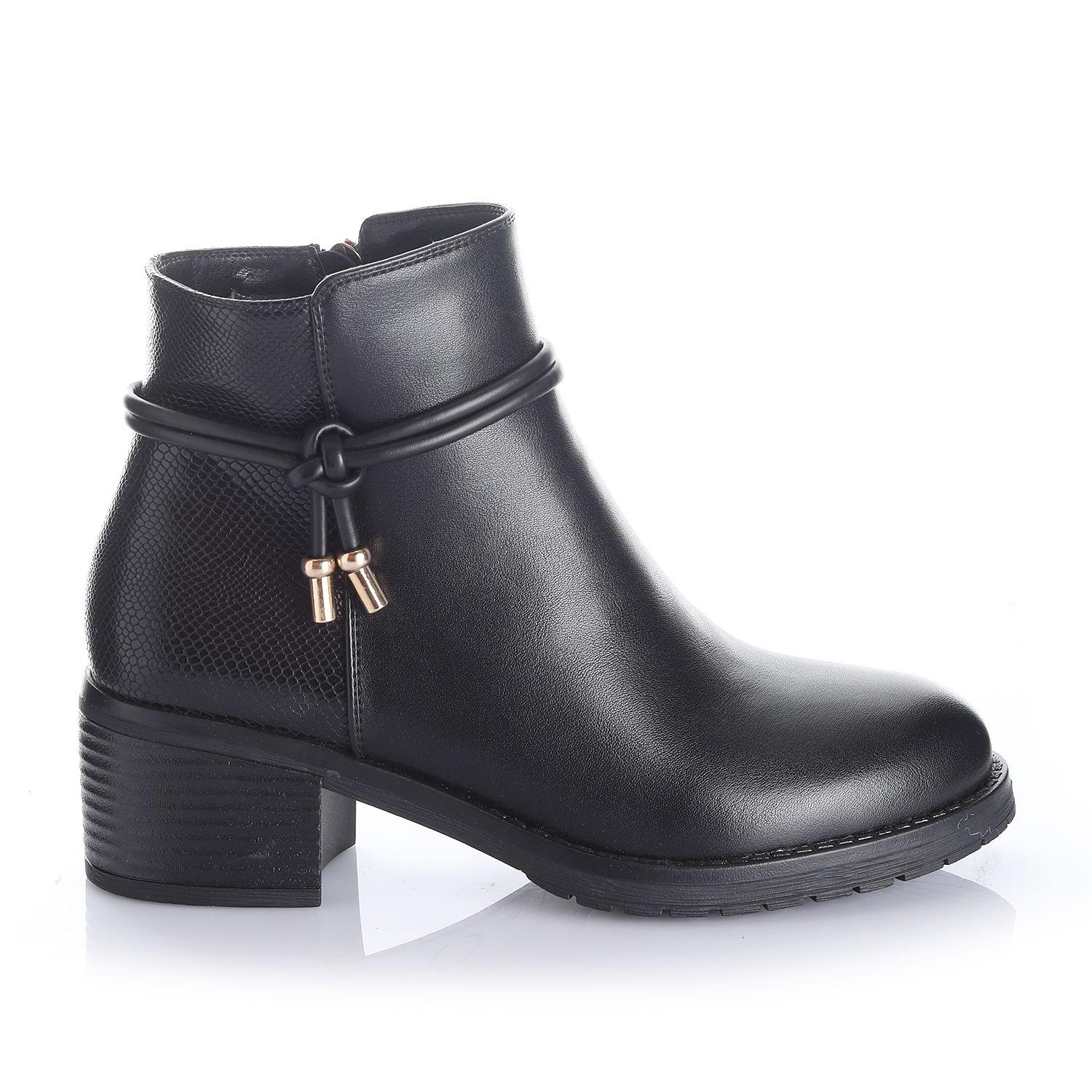 Botin Mujer Negro Via Uno 12531441-0