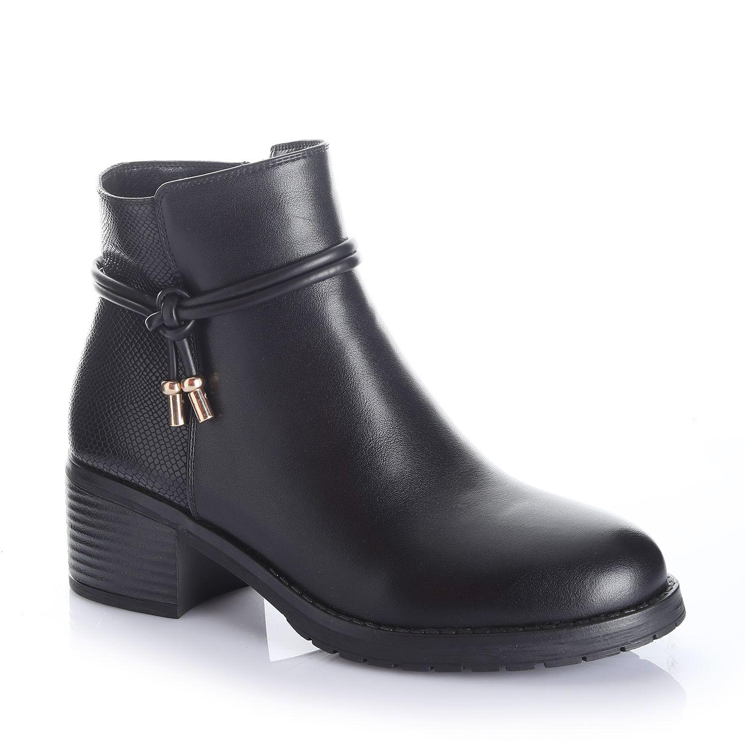 Botin Mujer Negro Via Uno 12531441-3