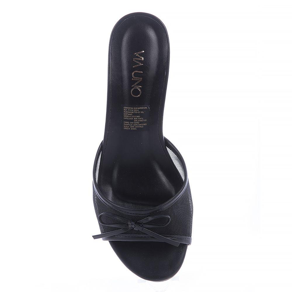 Sandalia Mujer Negro Via Uno 22521601-2
