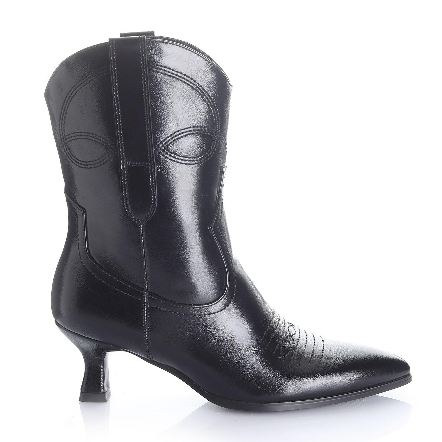 Botin Mujer Negro Via Uno 12522403-0