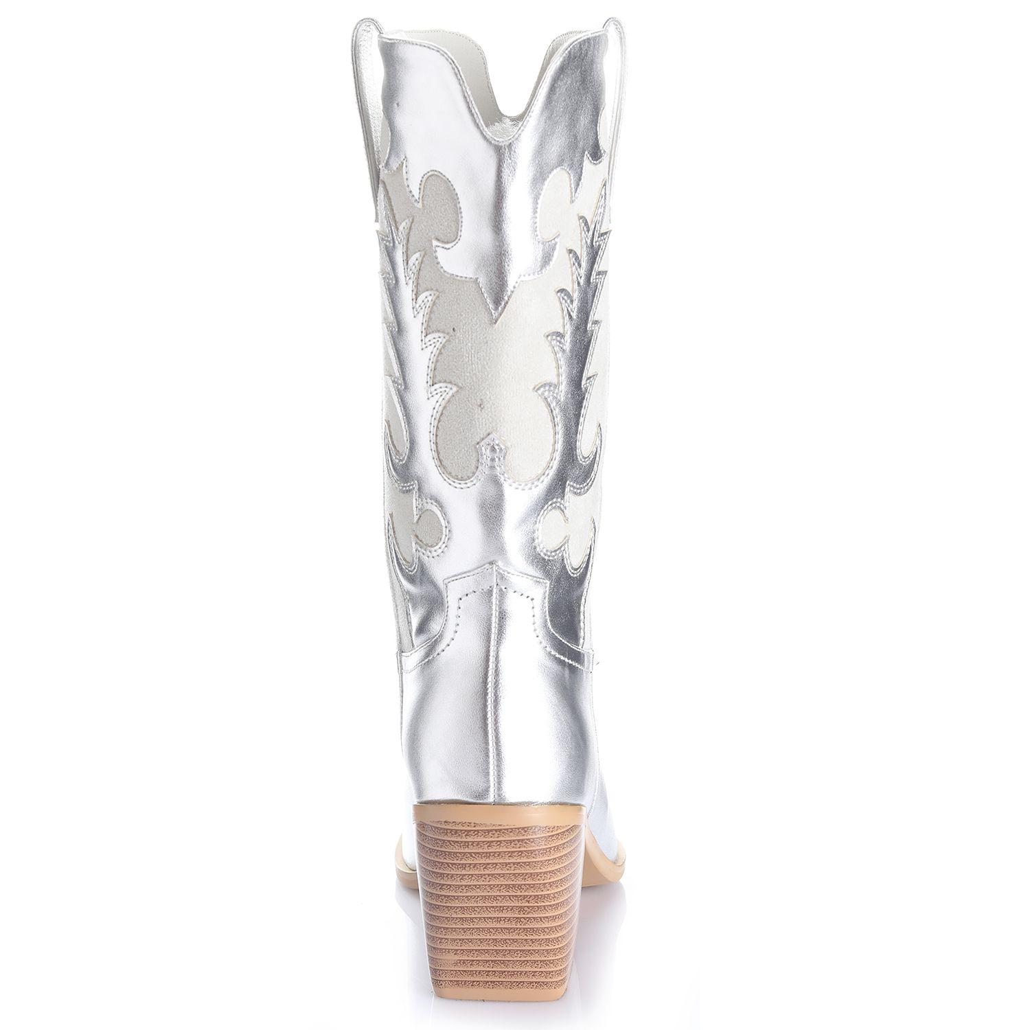 Bota Mujer Plata Via Uno 12512302-1