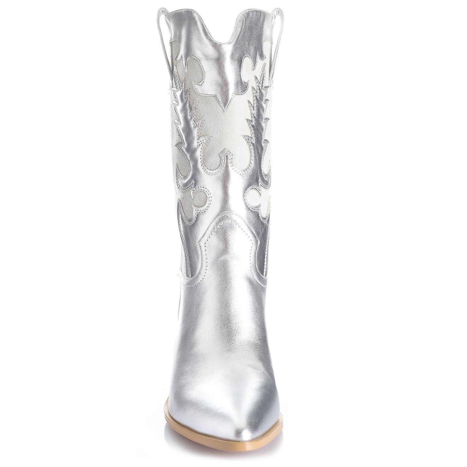 Bota Mujer Plata Via Uno 12512302-2