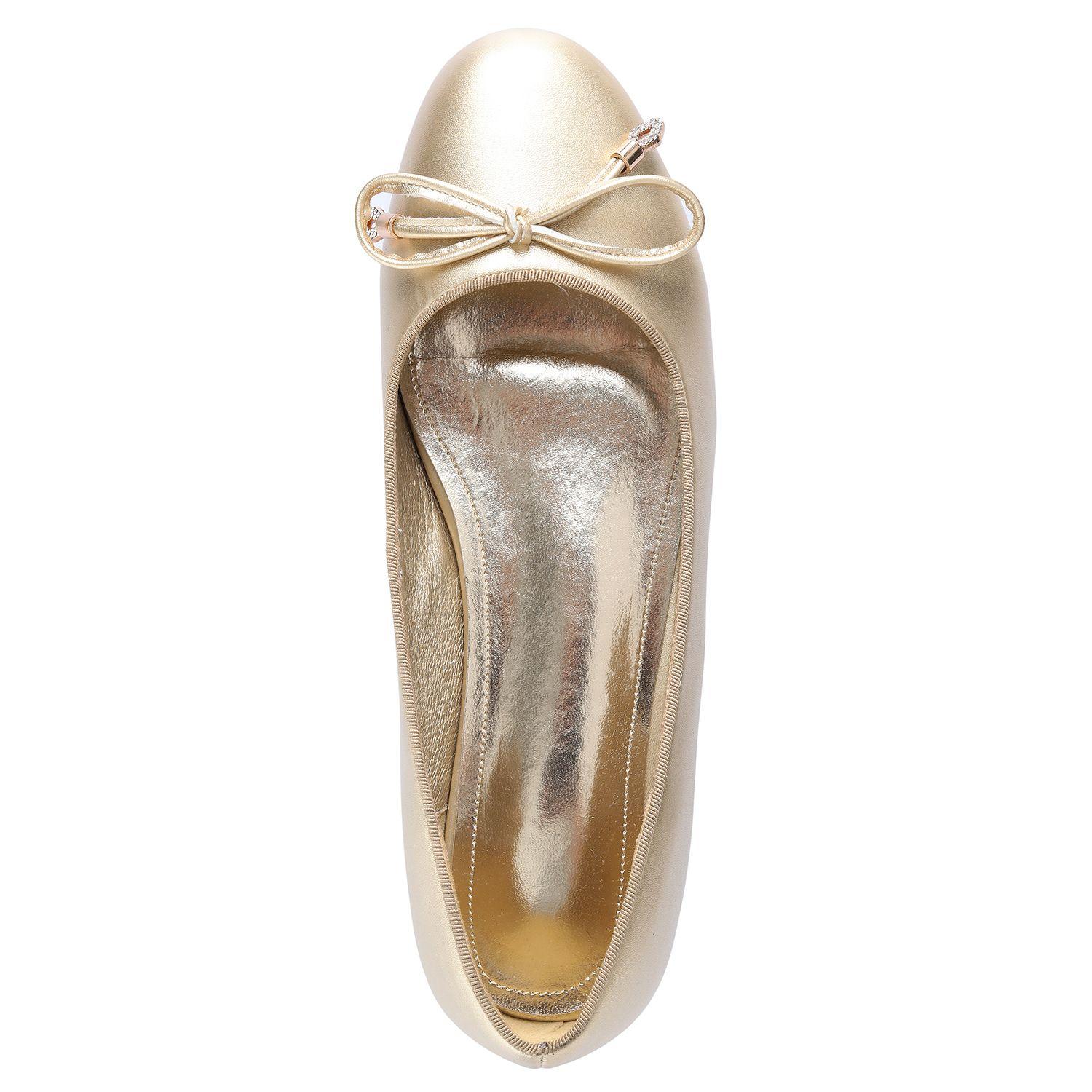 Zapato Mujer Dorado Via Uno 22501501-2