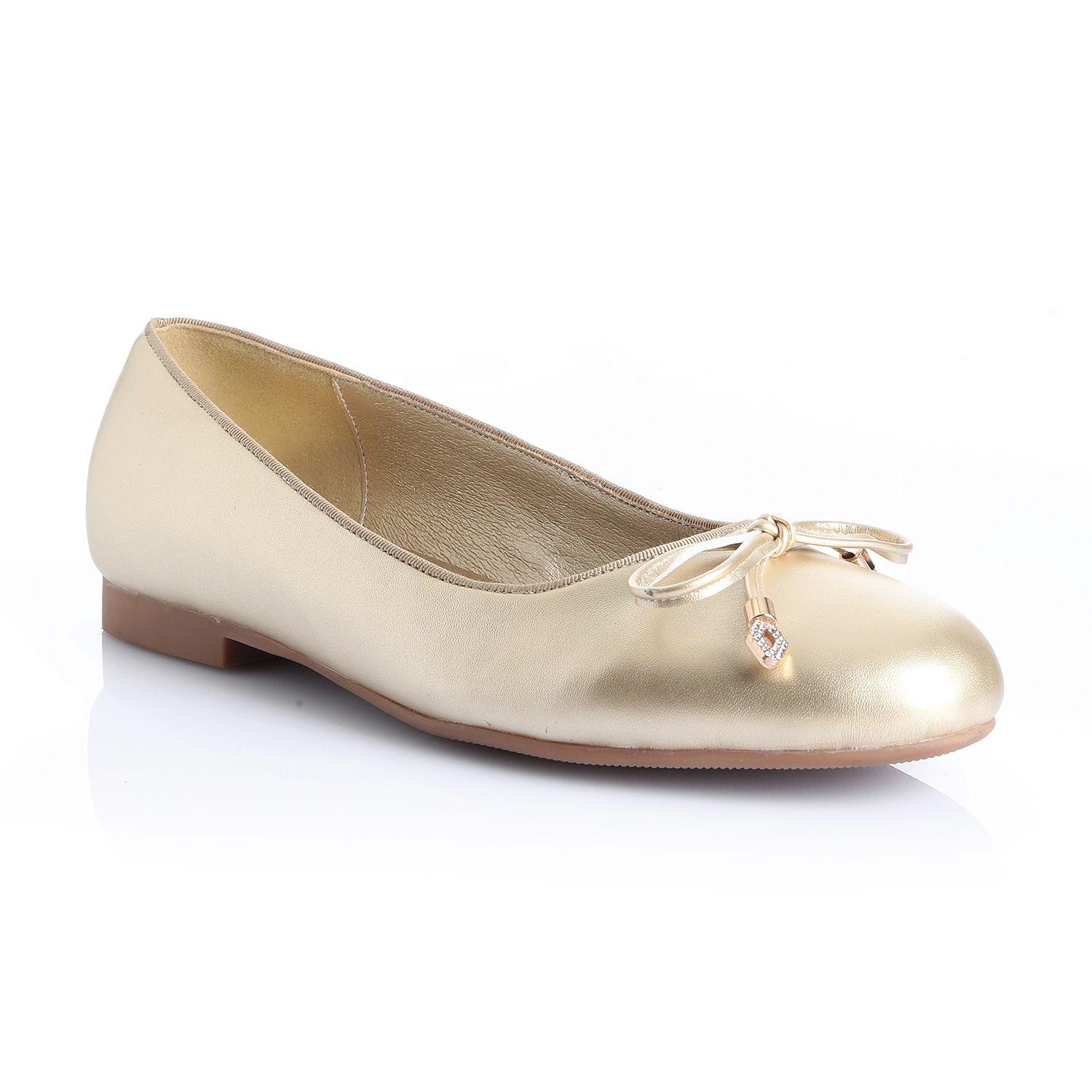 Zapato Mujer Dorado Via Uno 22501501-3