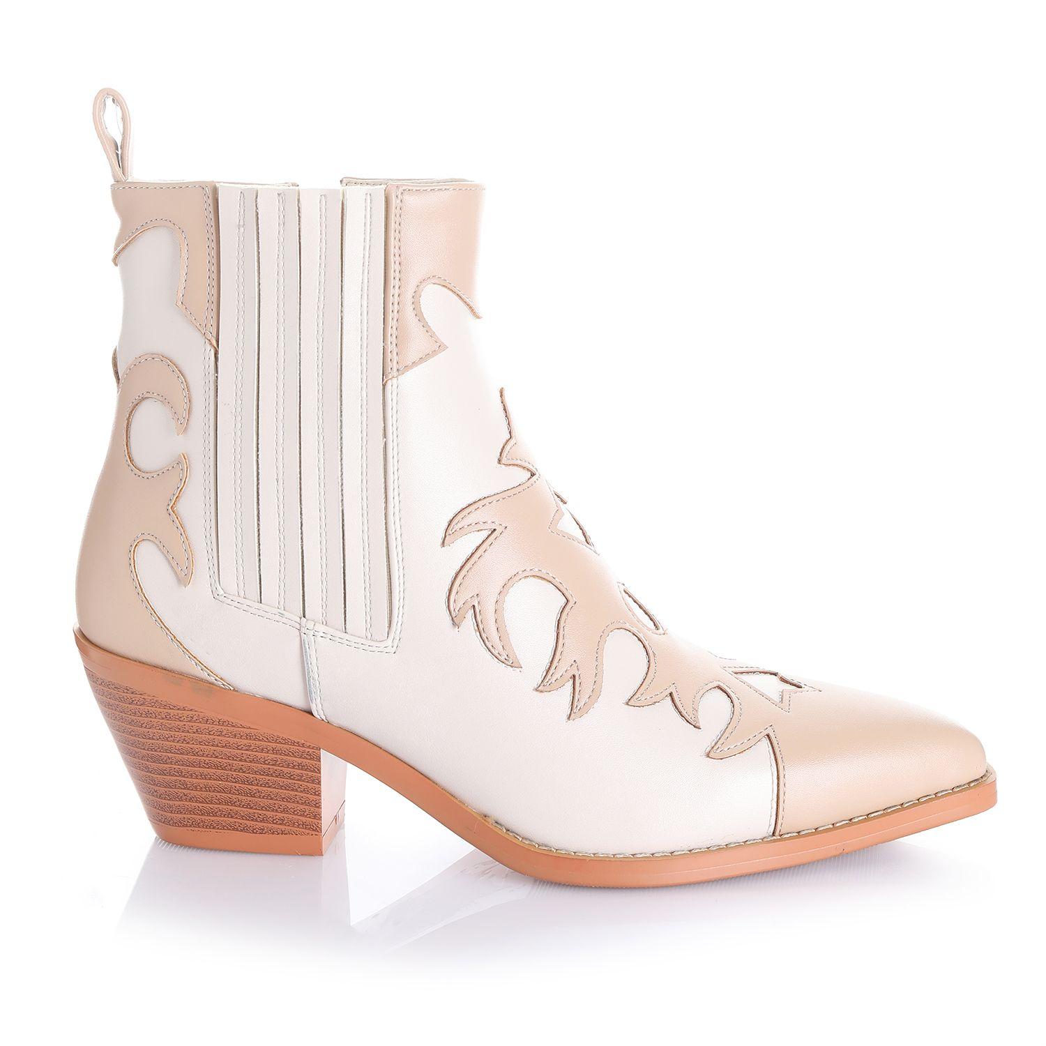 Botin Mujer Beige Via Uno 12512403-0