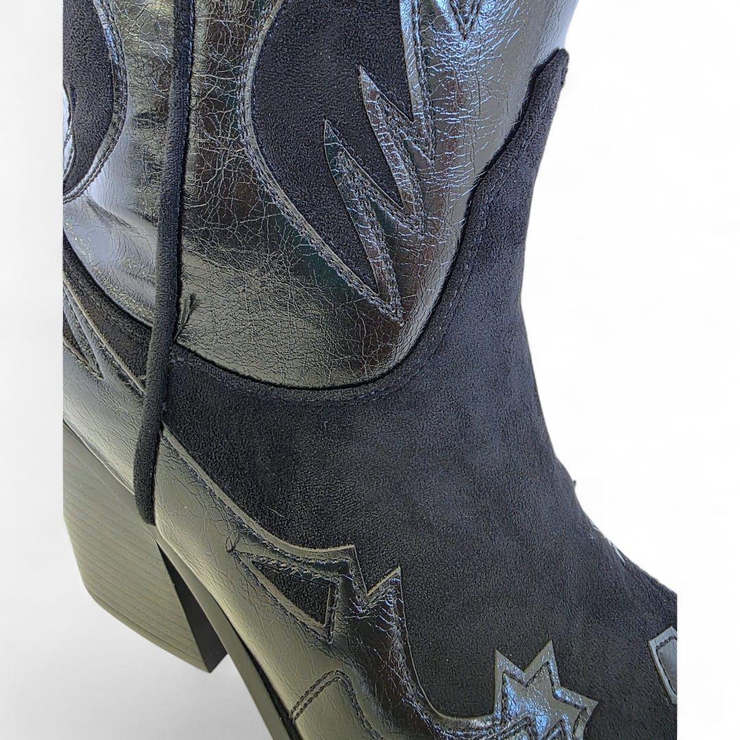 Bota Mujer Via Uno WestWinter Glacier Negro/Negro-2