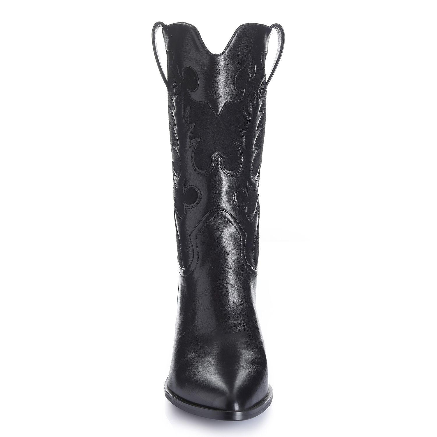Bota Mujer Negro Via Uno 12512302-2