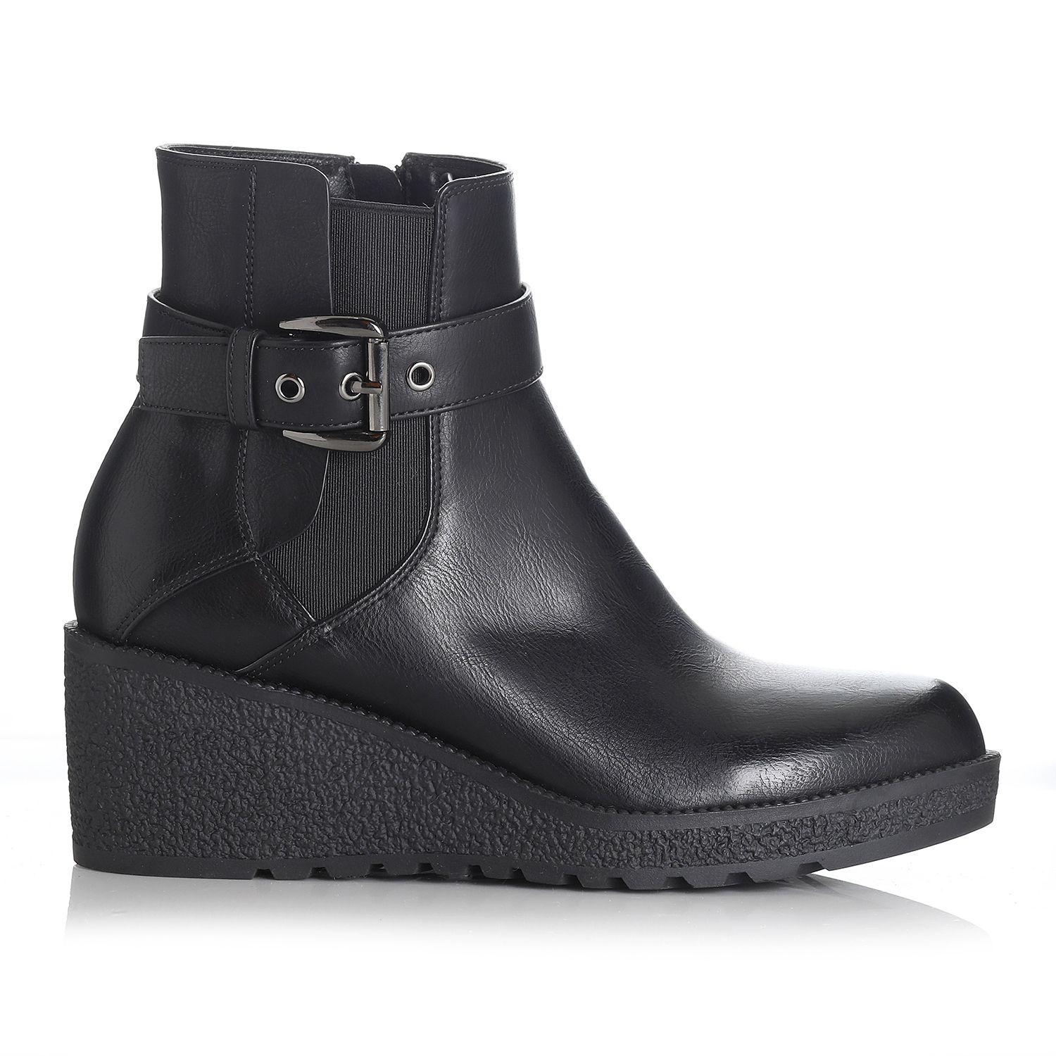 Botin Mujer Negro Via Uno 12442403-0