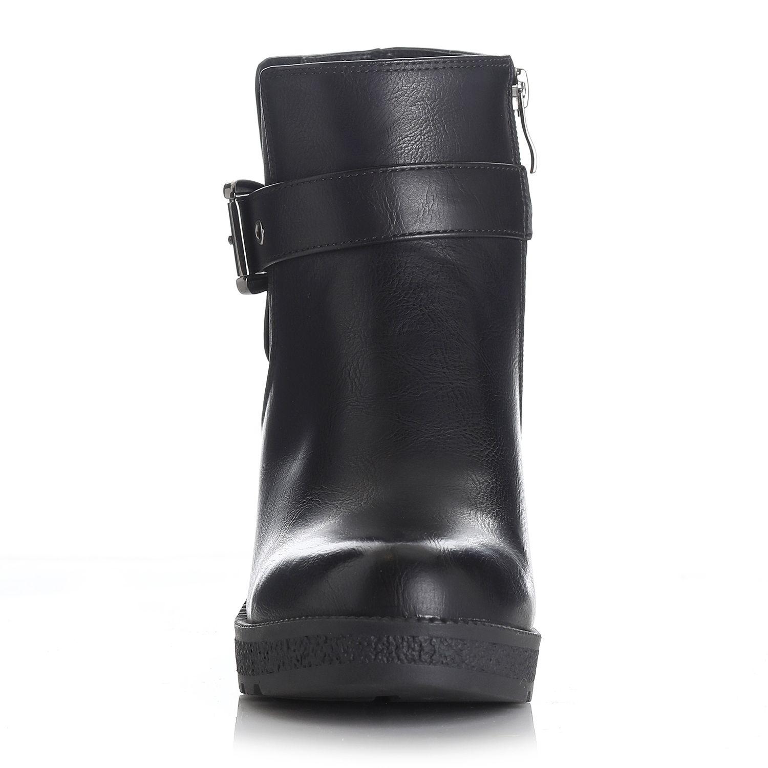 Botin Mujer Negro Via Uno 12442403-2