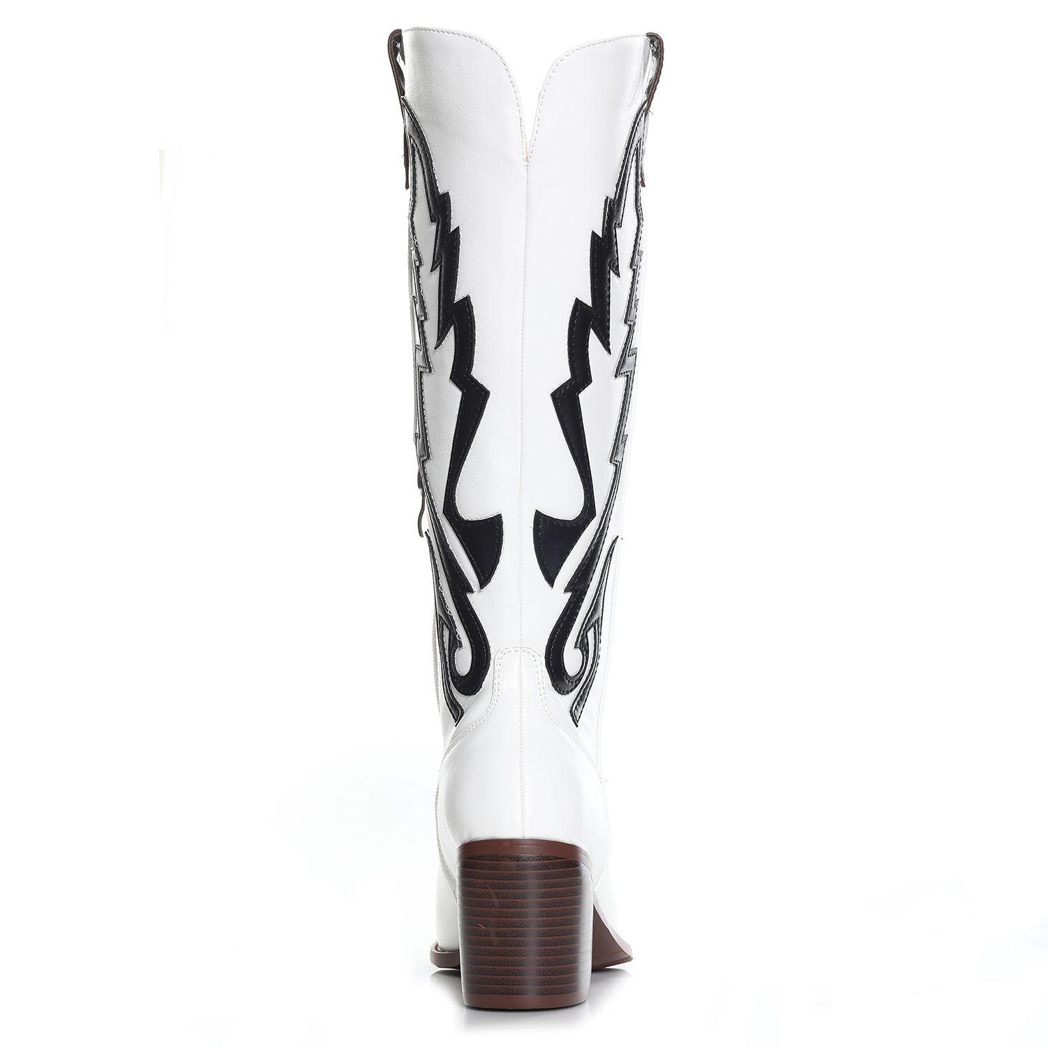Bota Blanco/Negro Via Uno 22432301-1