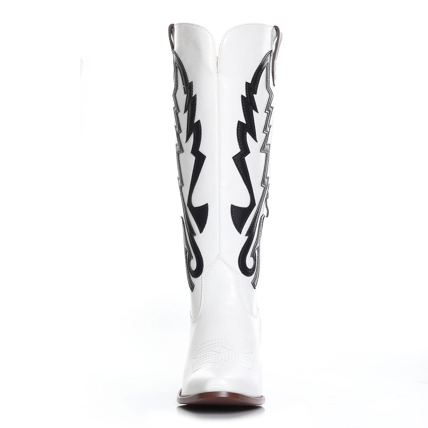 Bota Blanco/Negro Via Uno 22432301-2