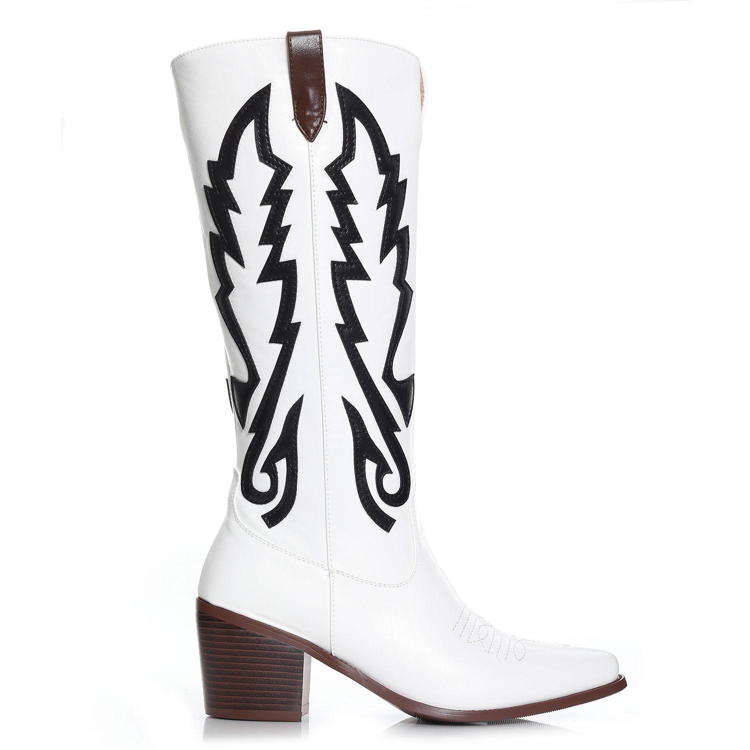 Bota Blanco/Negro Via Uno 22432301-5