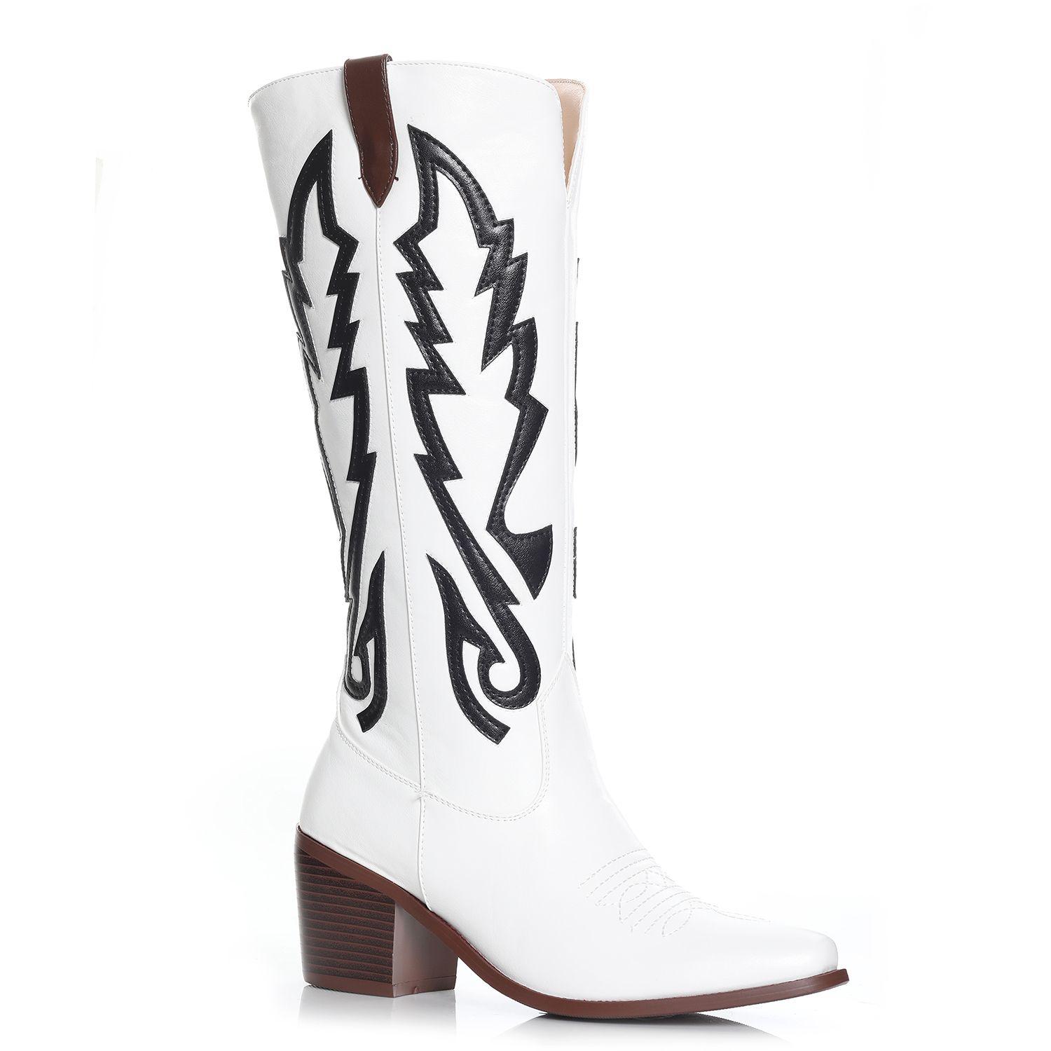 Bota Blanco/Negro Via Uno 22432301-8