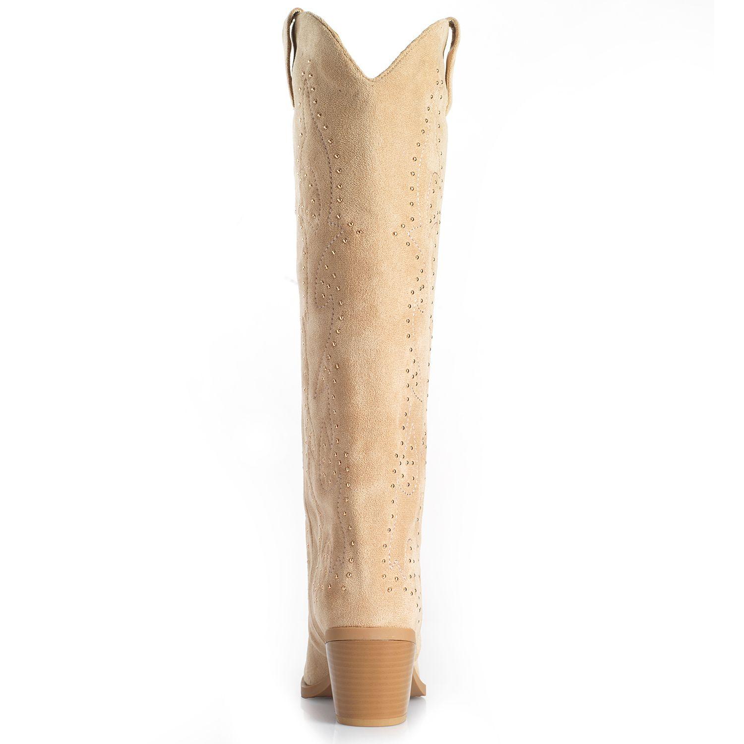 Bota Mujer Via Uno WestWinter Nevada Beige-1