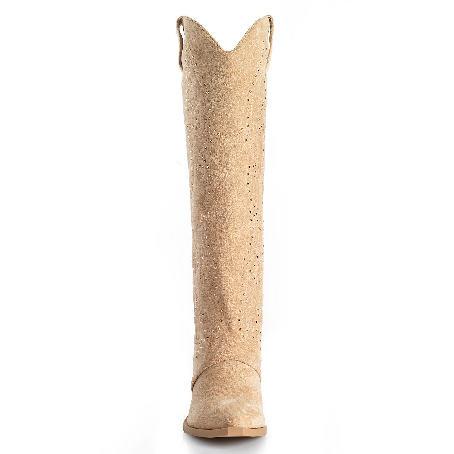 Bota Mujer Via Uno WestWinter Nevada Beige-2