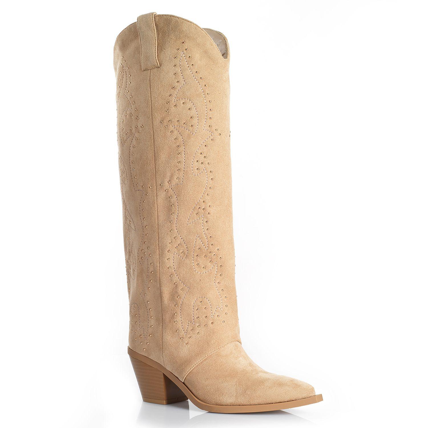 Bota Mujer Via Uno WestWinter Nevada Beige-3