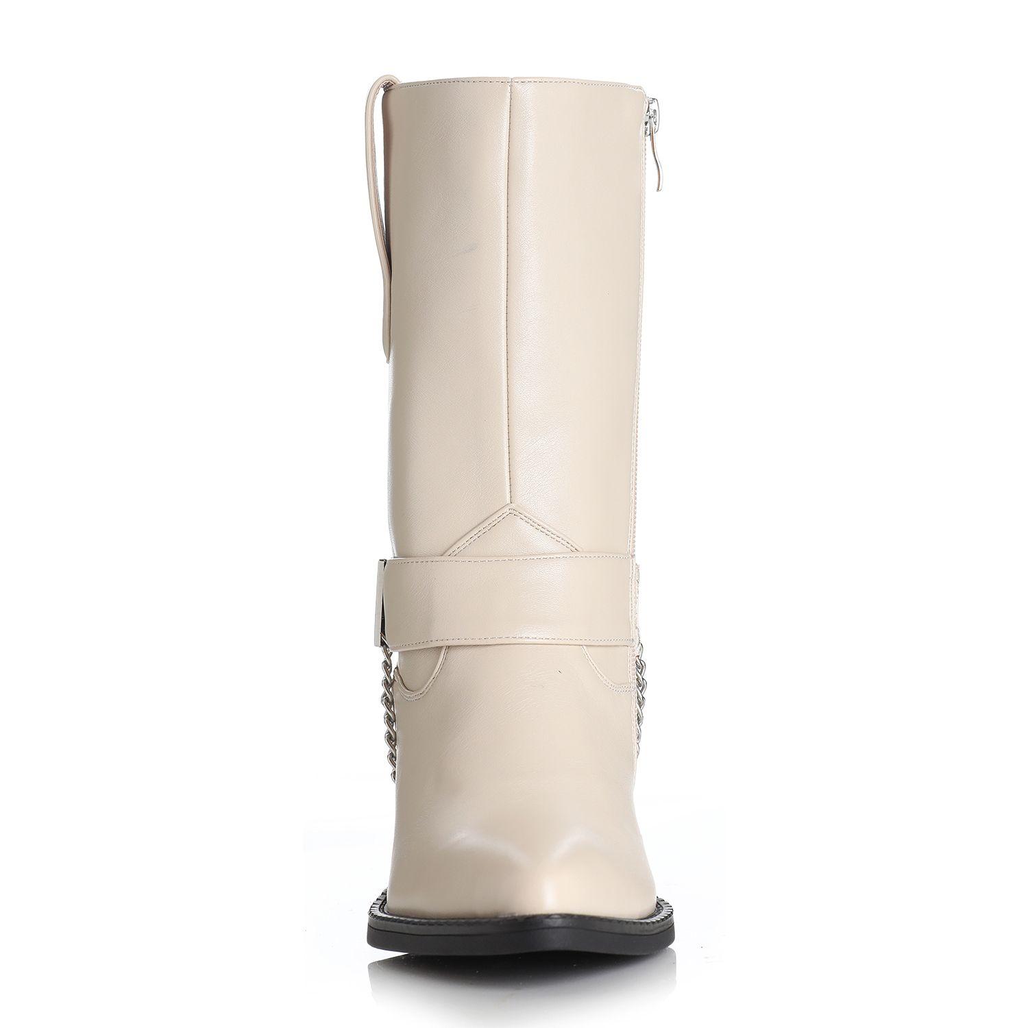 Botin Mujer Crema Via Uno 12412417-2