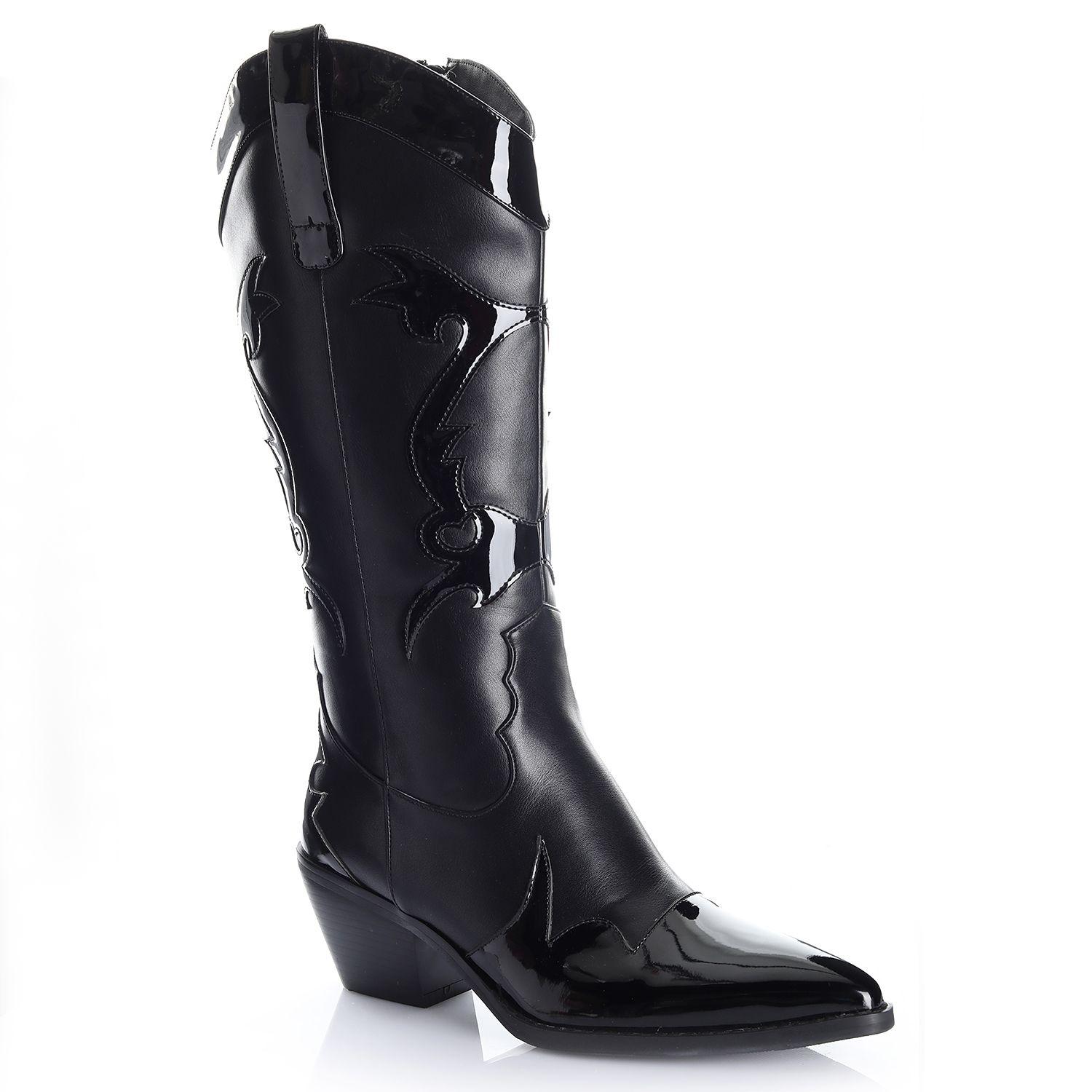 Bota Mujer Negro Via Uno 12512305-3