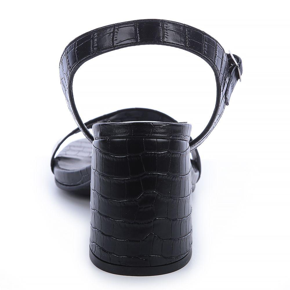 Sandalia Mujer Negro Via Uno 22533601-1