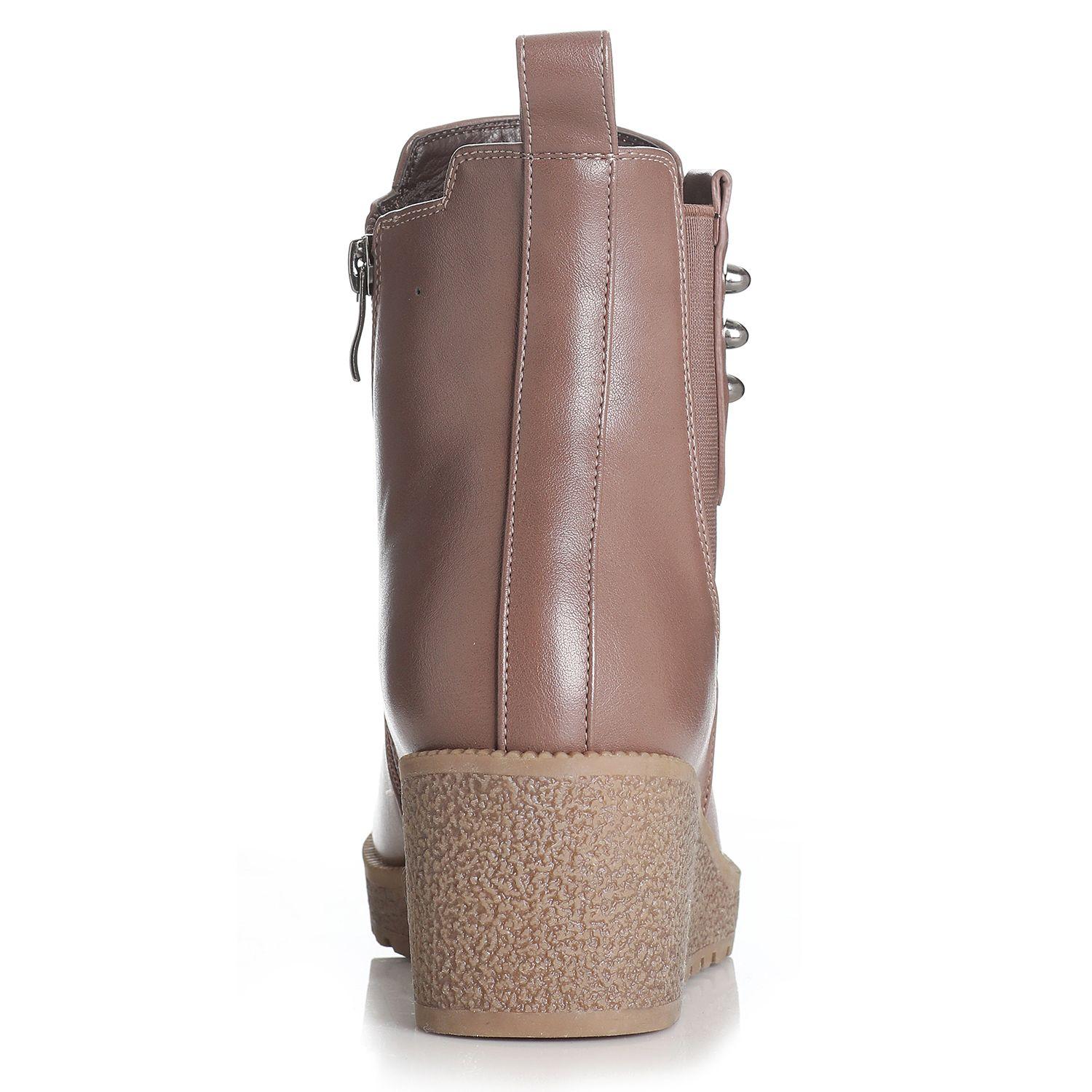 Botin Mujer Taupe Via Uno 12442404-1