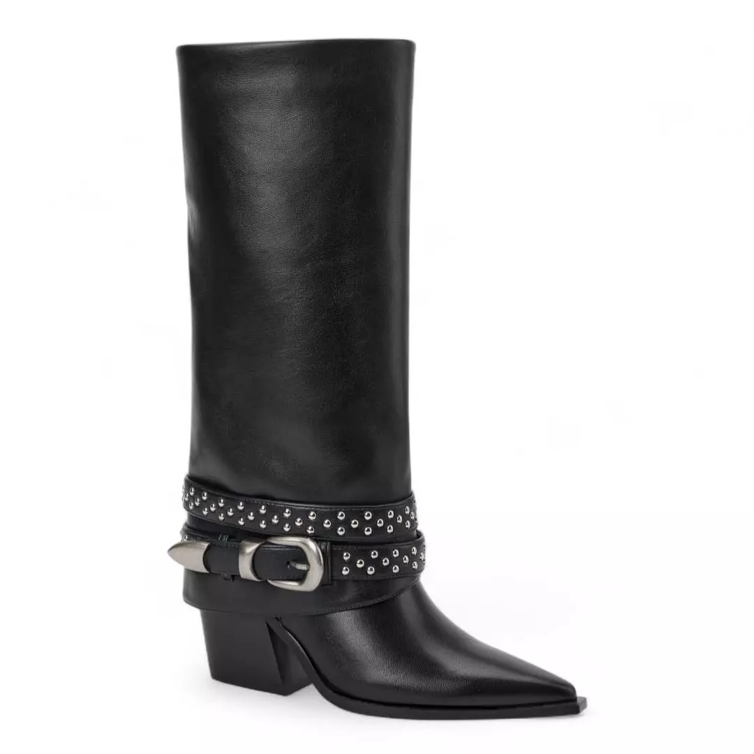 Bota Mujer Via Uno WestWinter Drift Negro-3