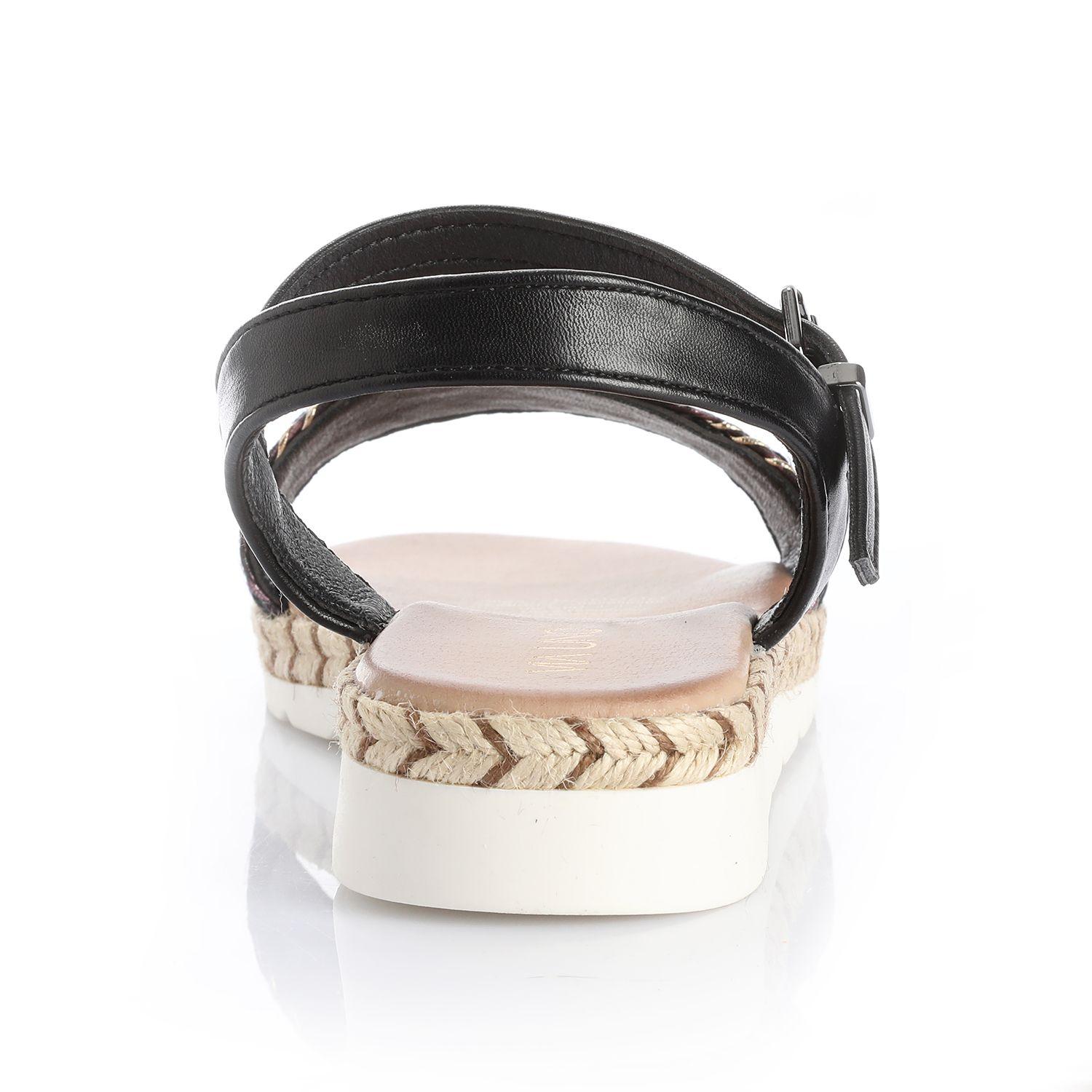 Sandalia Mujer Via Uno Negro 22641613-1