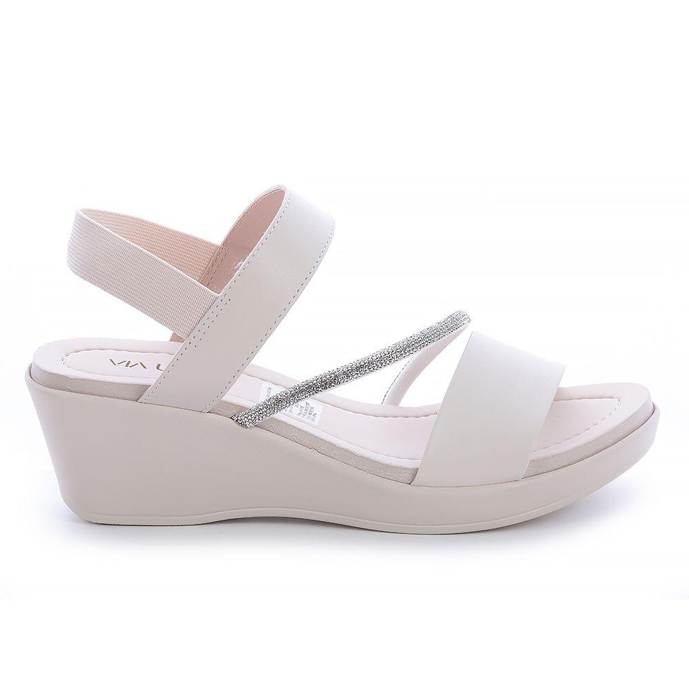 Sandalia Mujer Crema Via Uno 22542605-0