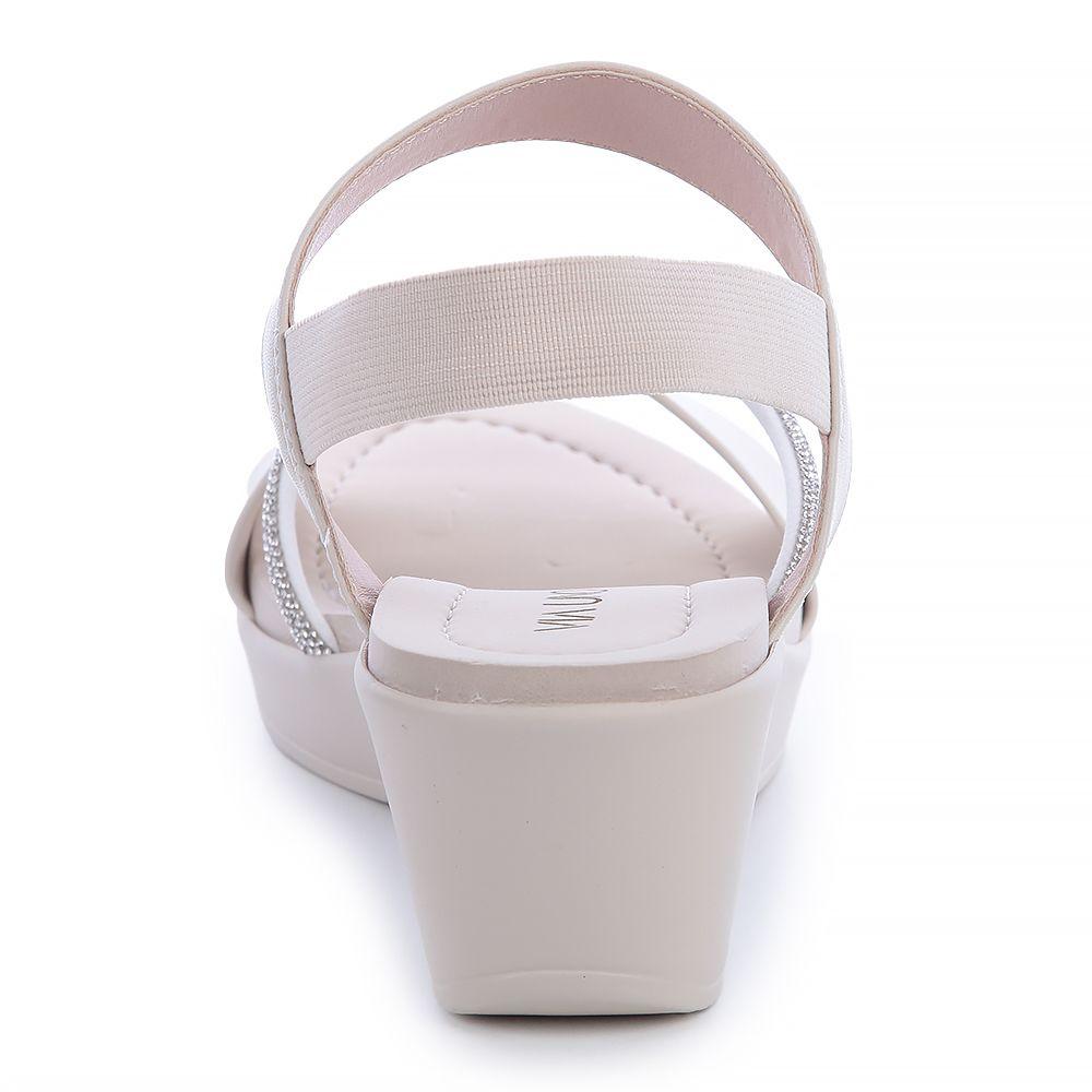 Sandalia Mujer Crema Via Uno 22542605-1