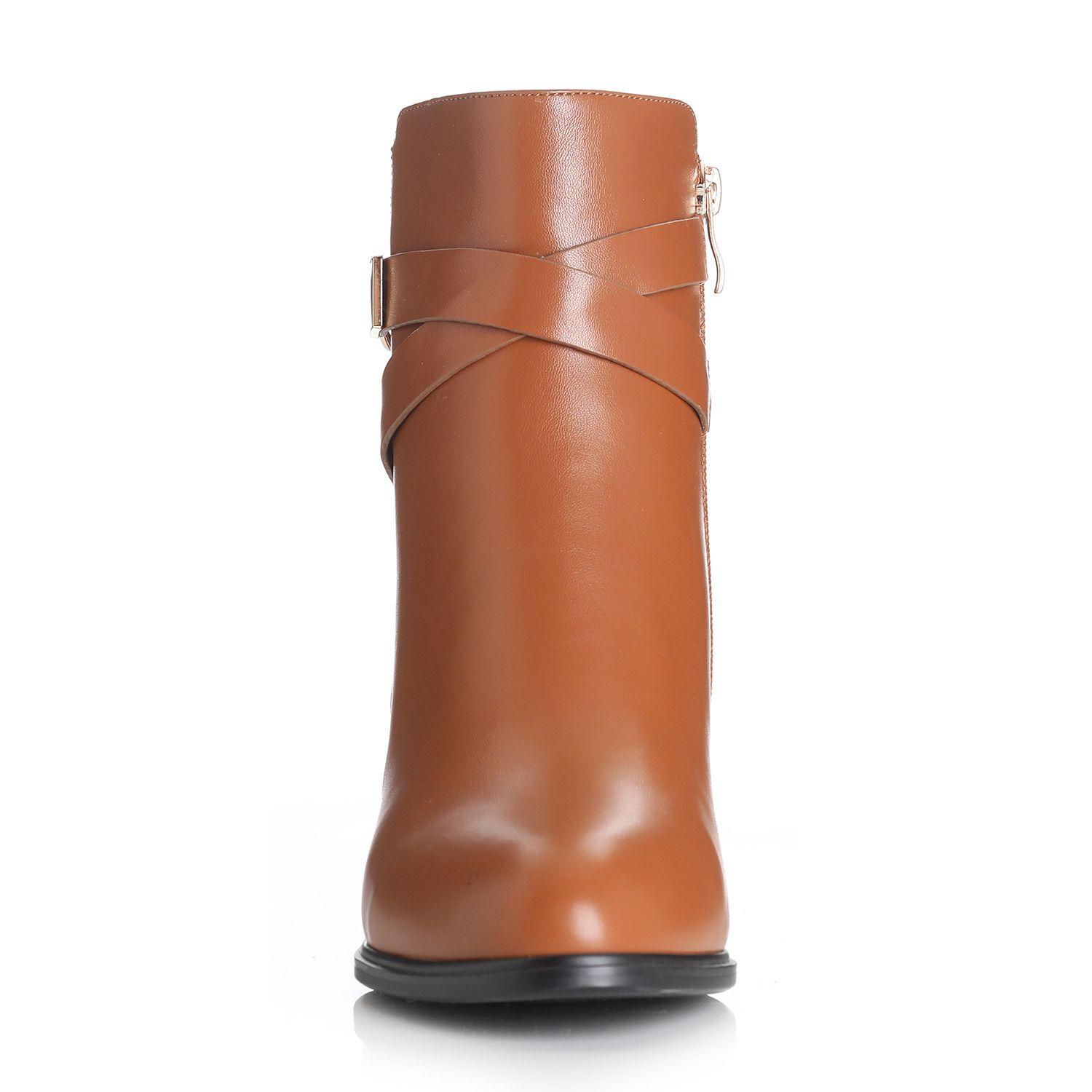 Botin Mujer Camel Via Uno 12432401-2