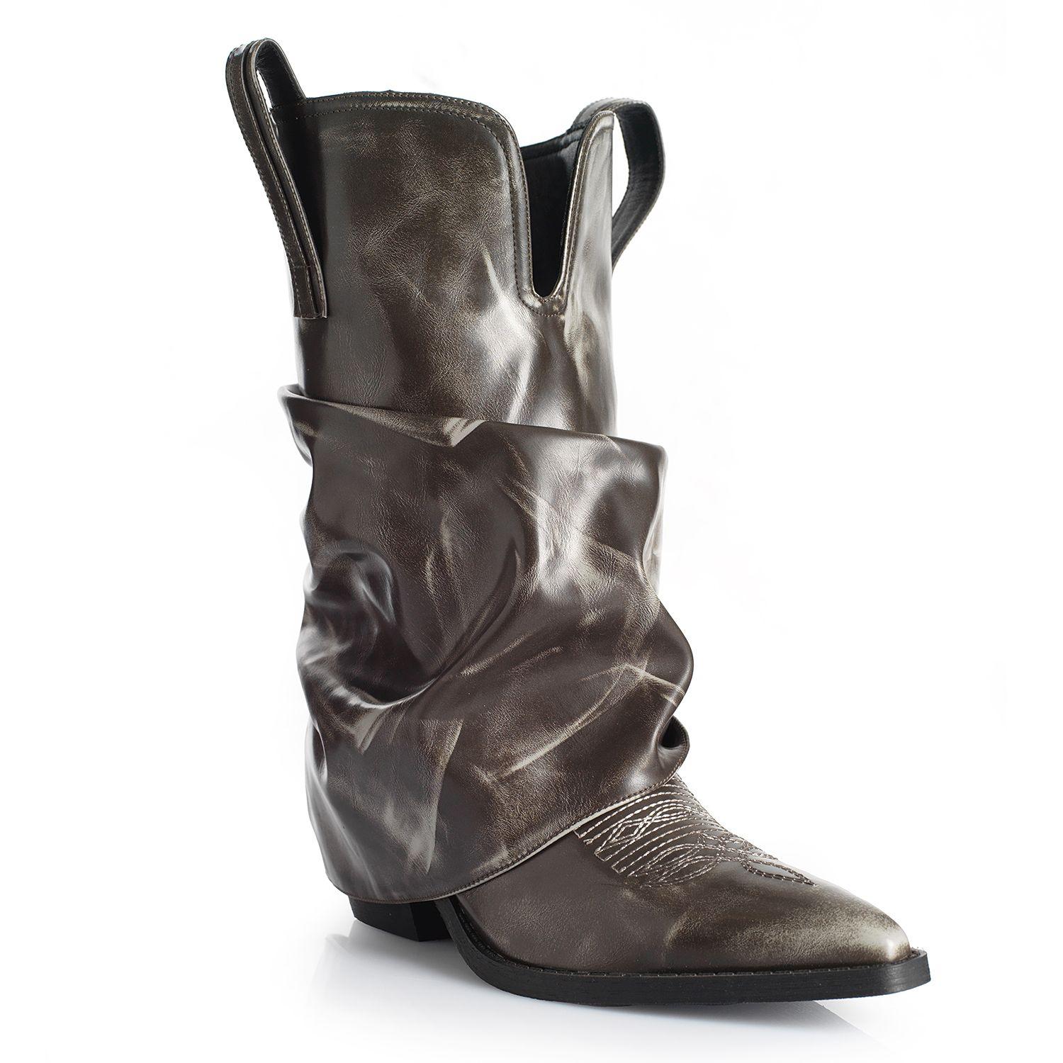 Bota Mujer Via Uno WestWinter Ranch Negro-3