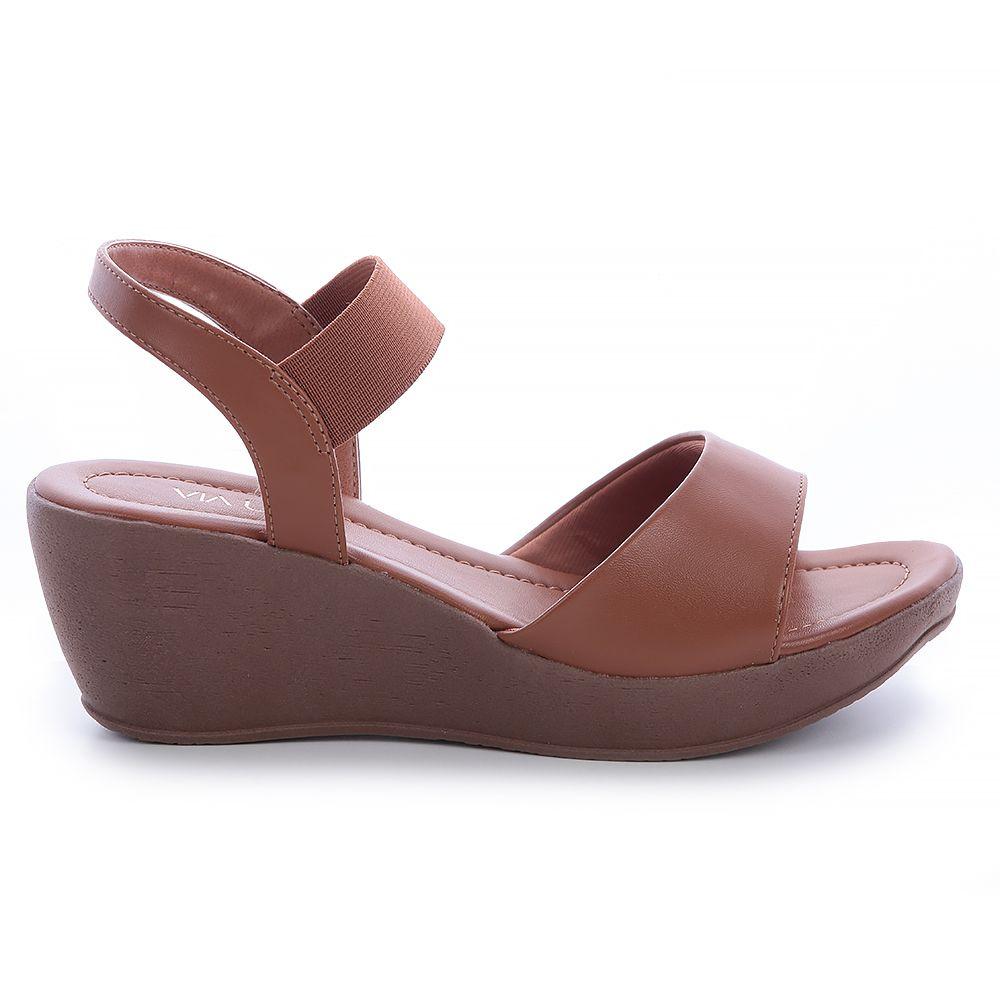 Sandalia Mujer Camel Via Uno 22542603-0