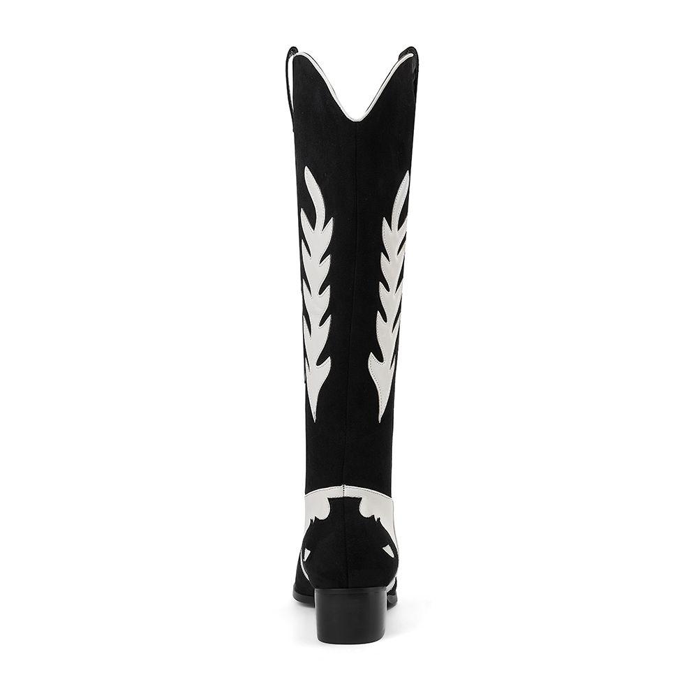 Bota Mujer Negro/Blanco Via Uno 12531313-1