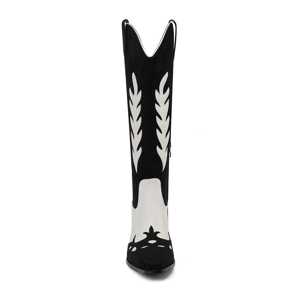 Bota Mujer Negro/Blanco Via Uno 12531313-2