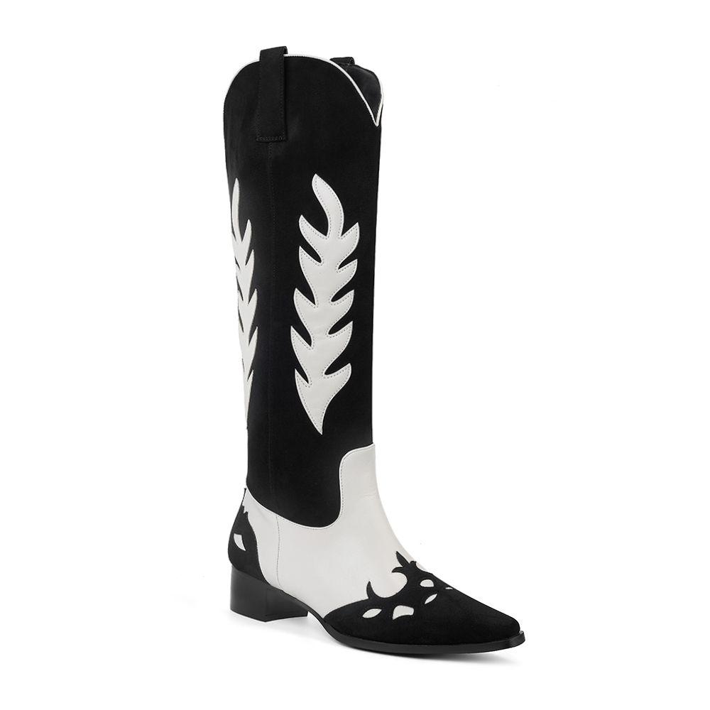 Bota Mujer Negro/Blanco Via Uno 12531313-3