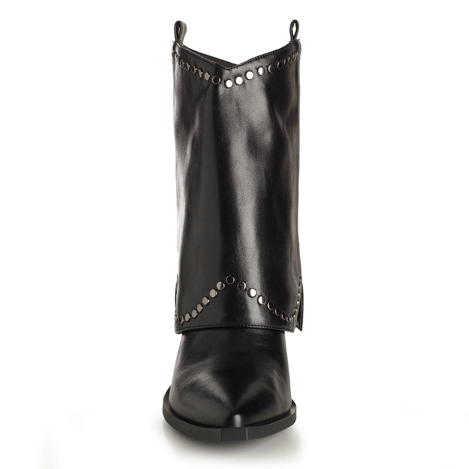Botin Mujer Via Uno Negro 22613401-2