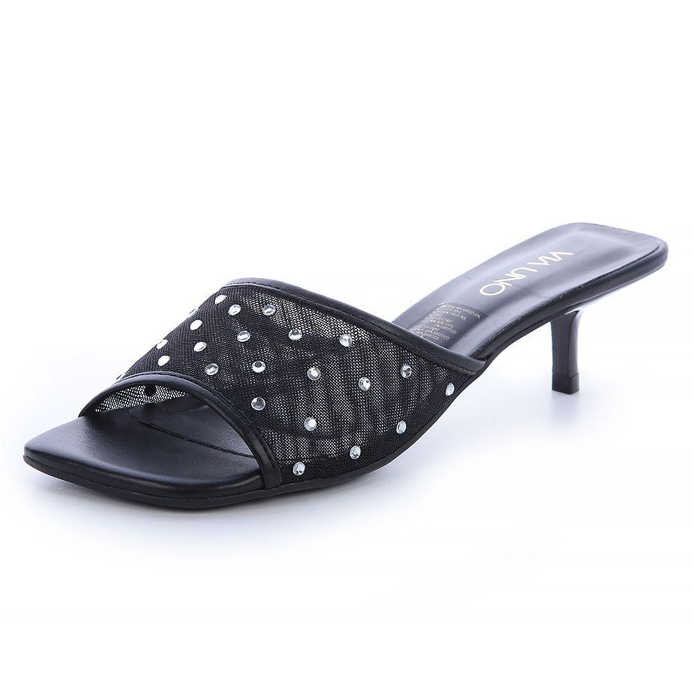 Sandalia Mujer Negro Via Uno 22522601-3