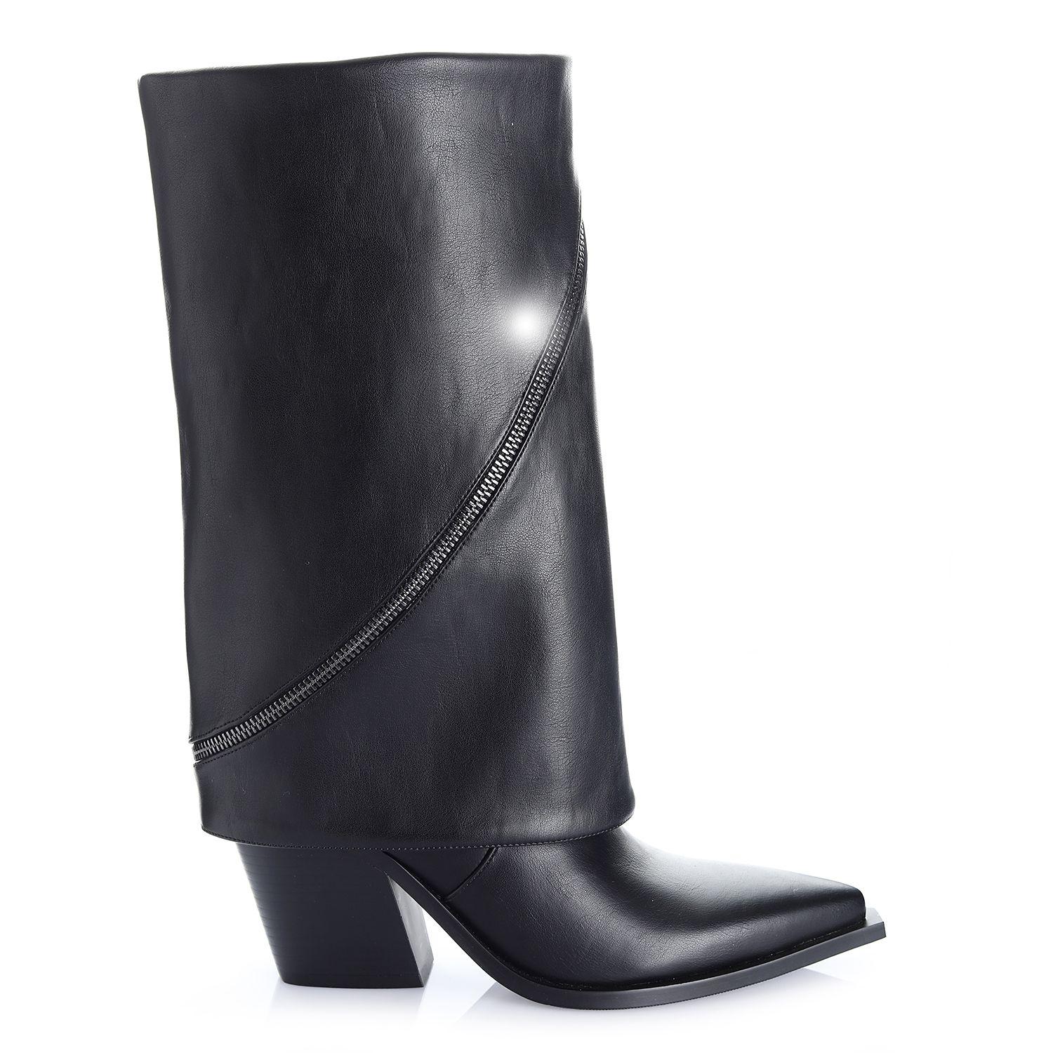 Bota Mujer Negro Via Uno 12512309-0