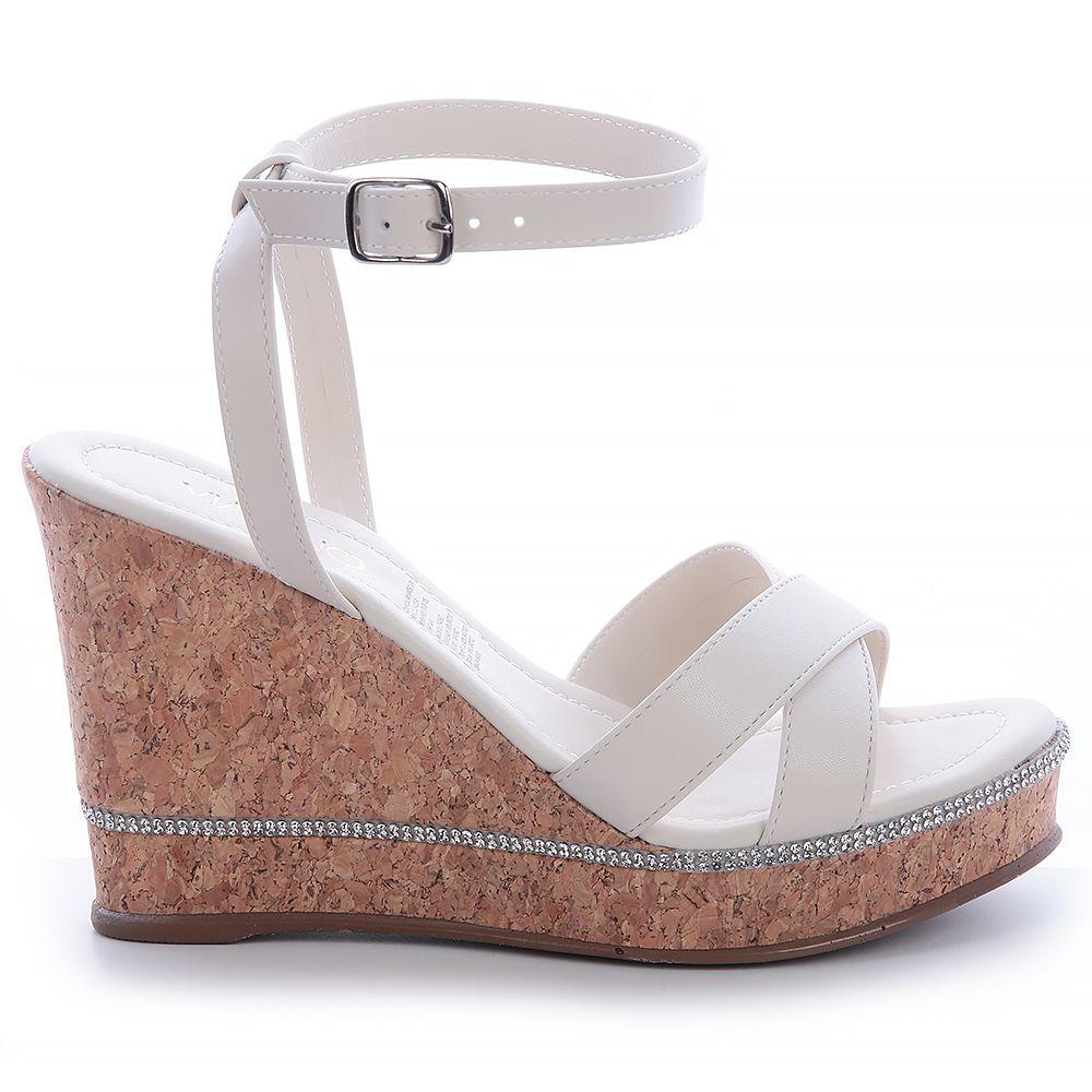 Sandalia Mujer Crema Via Uno 22543601-0