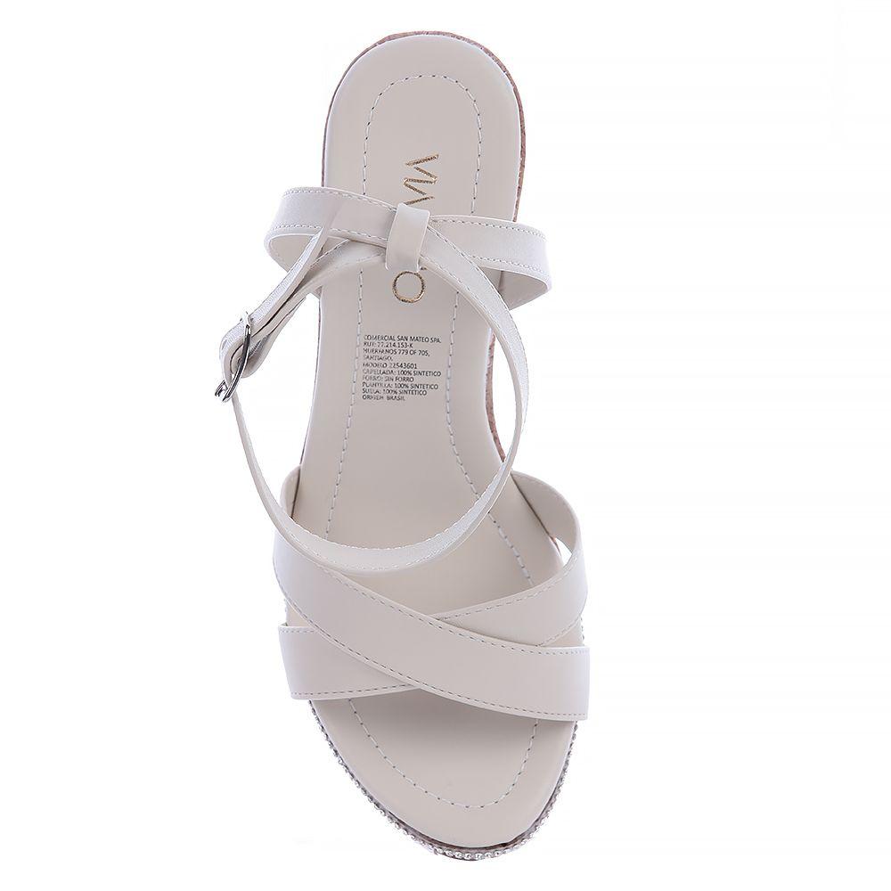 Sandalia Mujer Crema Via Uno 22543601-2