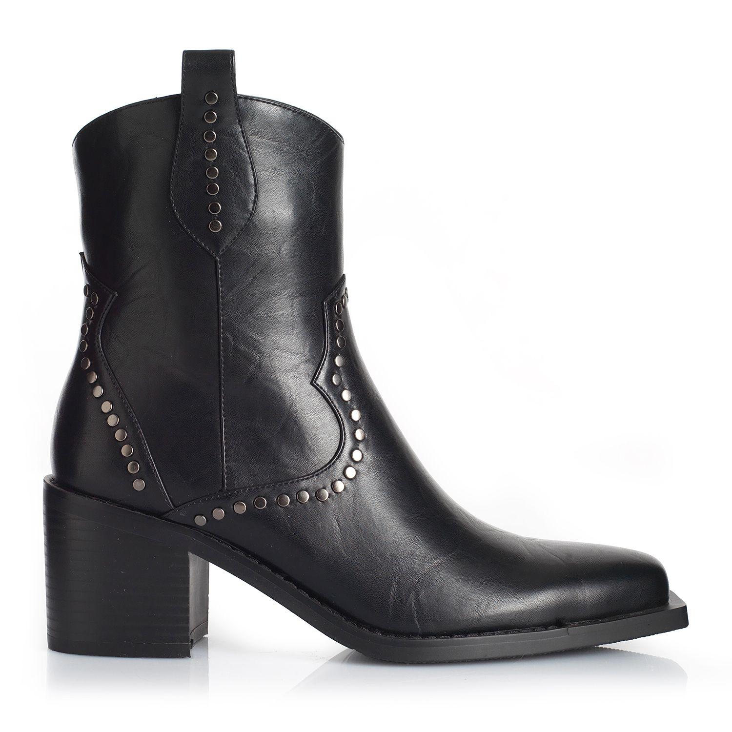 Botin Mujer Via Uno WestWinter Bronco Negro-0