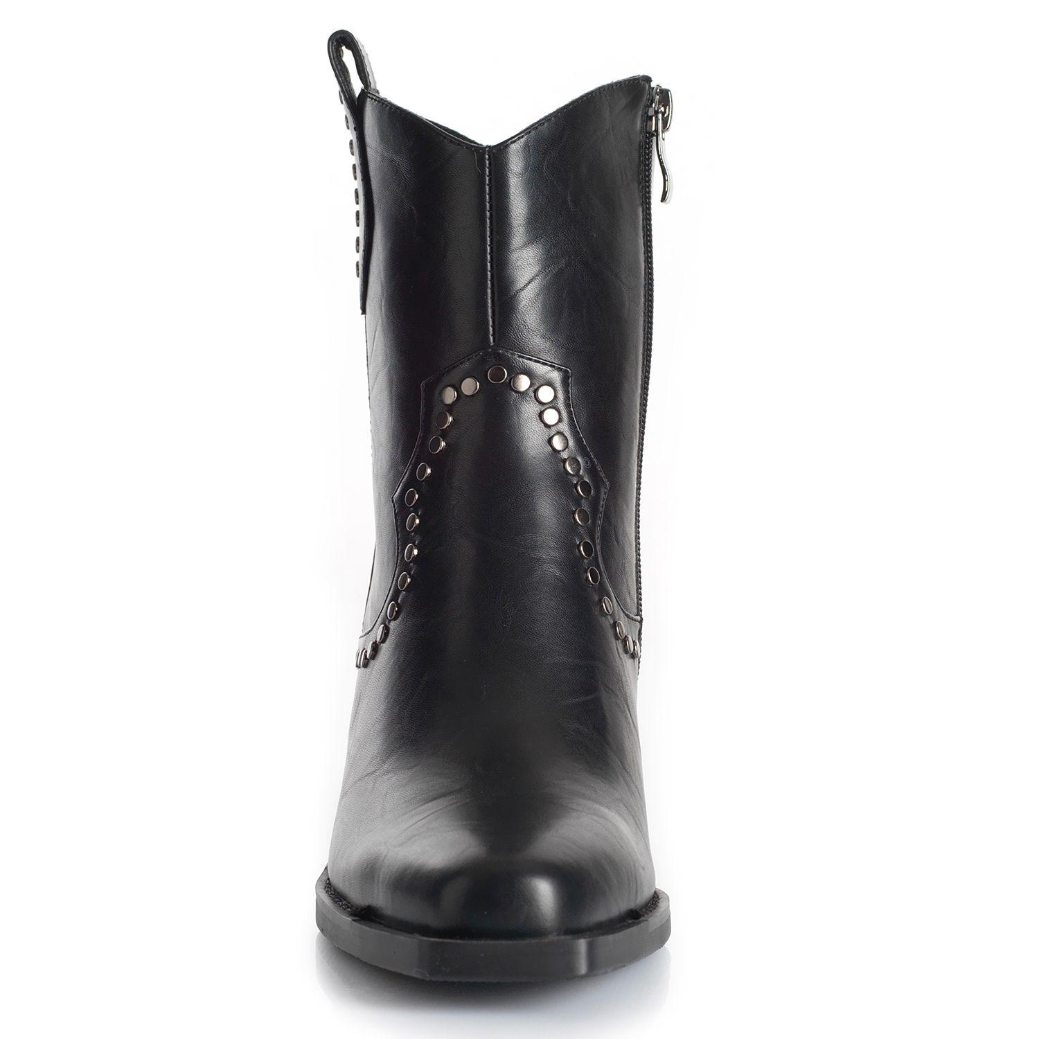 Botin Mujer Via Uno WestWinter Bronco Negro-2
