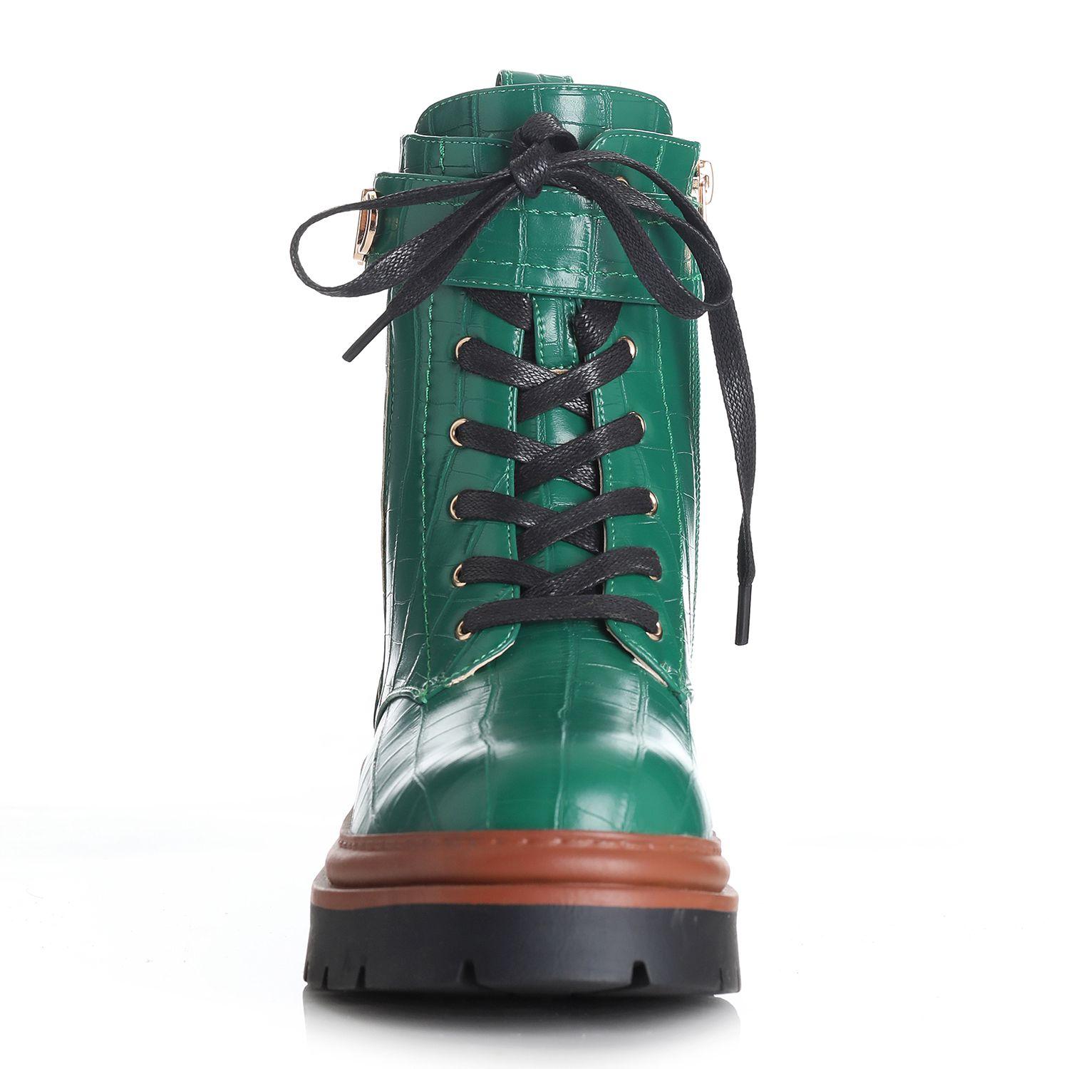 Botin Mujer Verde Via Uno 12431432-2