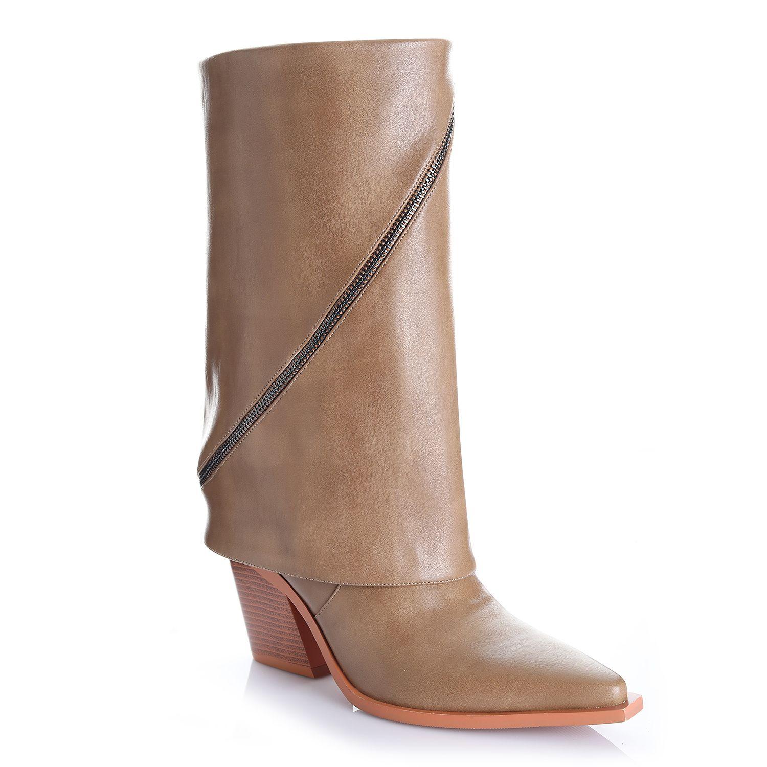 Bota Mujer Beige Via Uno 12512309-3