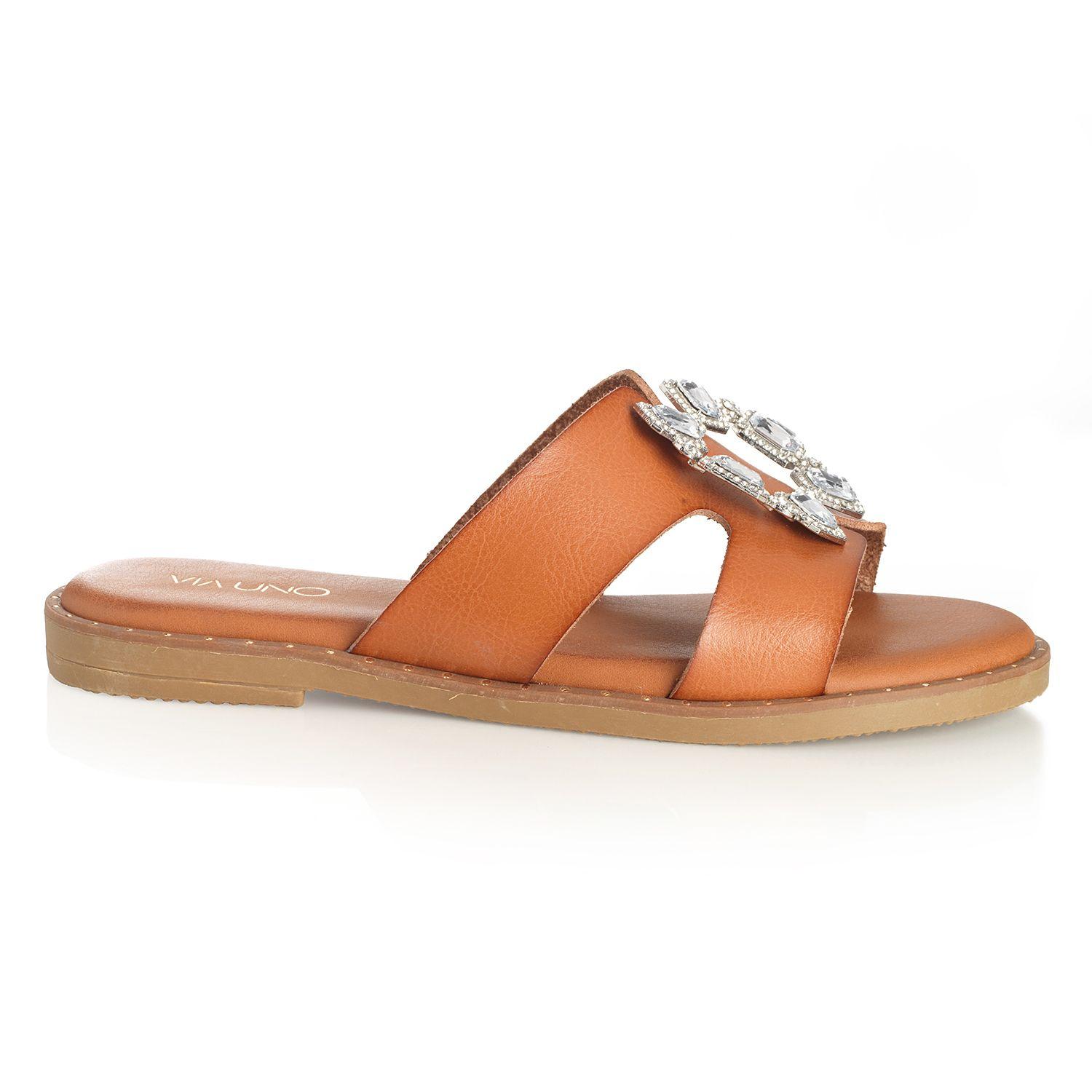 Sandalia Mujer Via Uno Camel 22601627-0